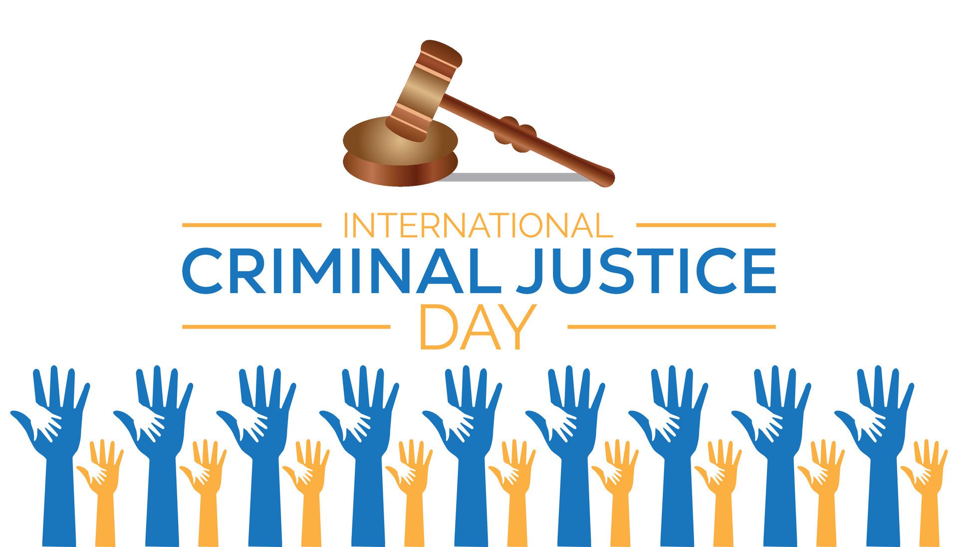 International Criminal Justice Day observed every year in July. Template for background, banner, card, poster with text inscription. Free Vector