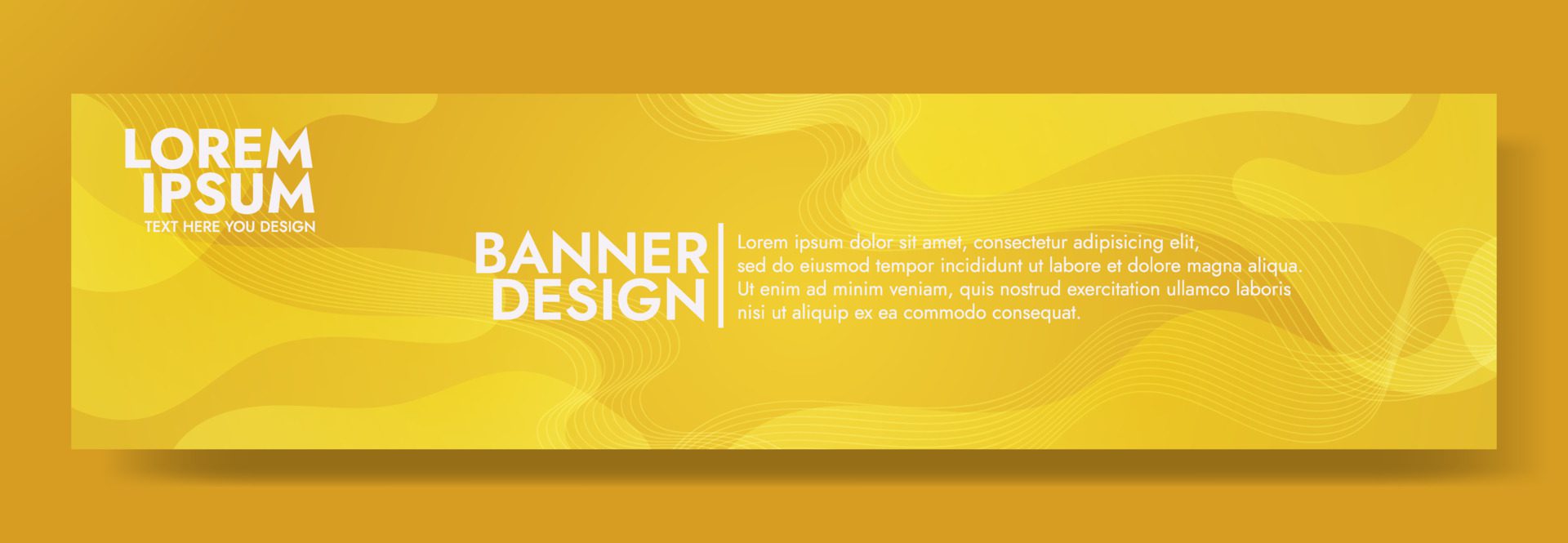 Abstract Yellow Fluid Wave Banner Template Free Vector