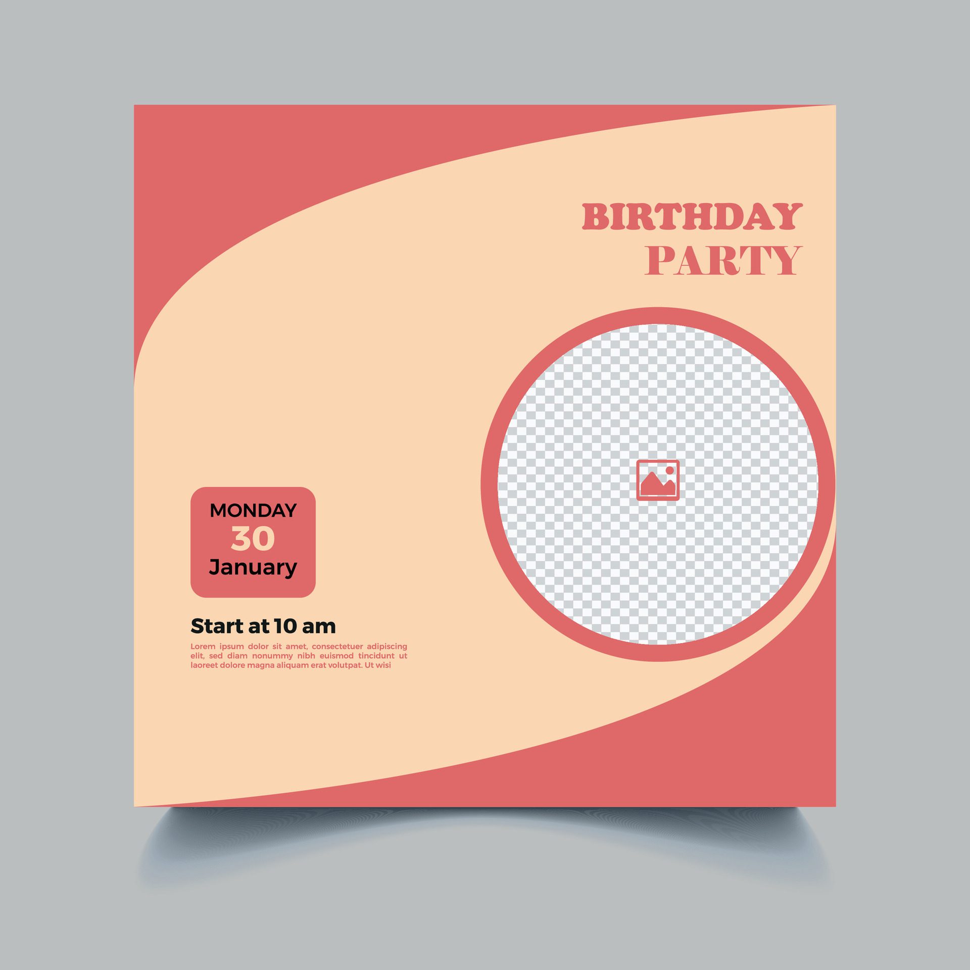 Birthday social media banner design Pro Vector