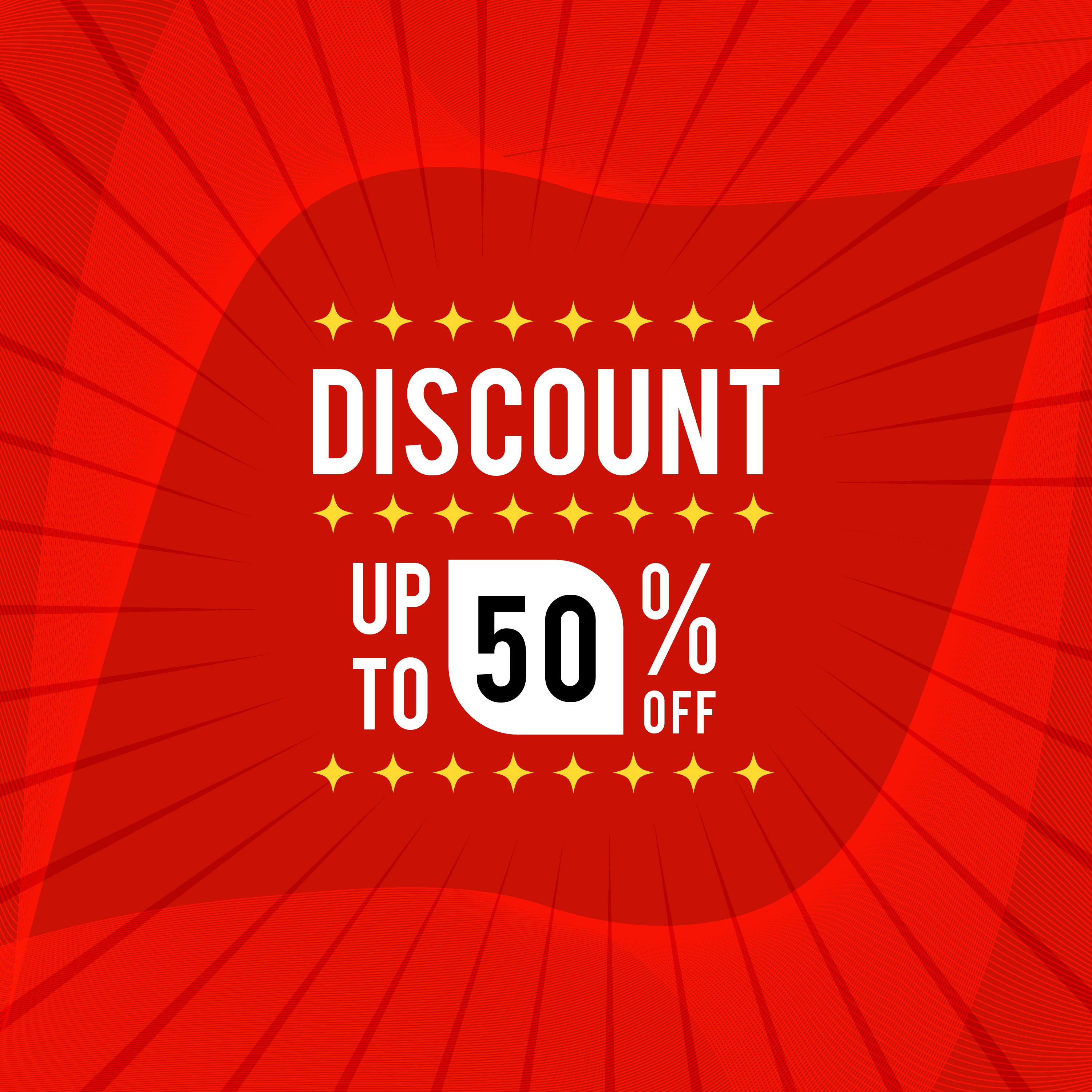 Discount Banner With Special Offer. Sale Banner With Discount Word. Free Vector