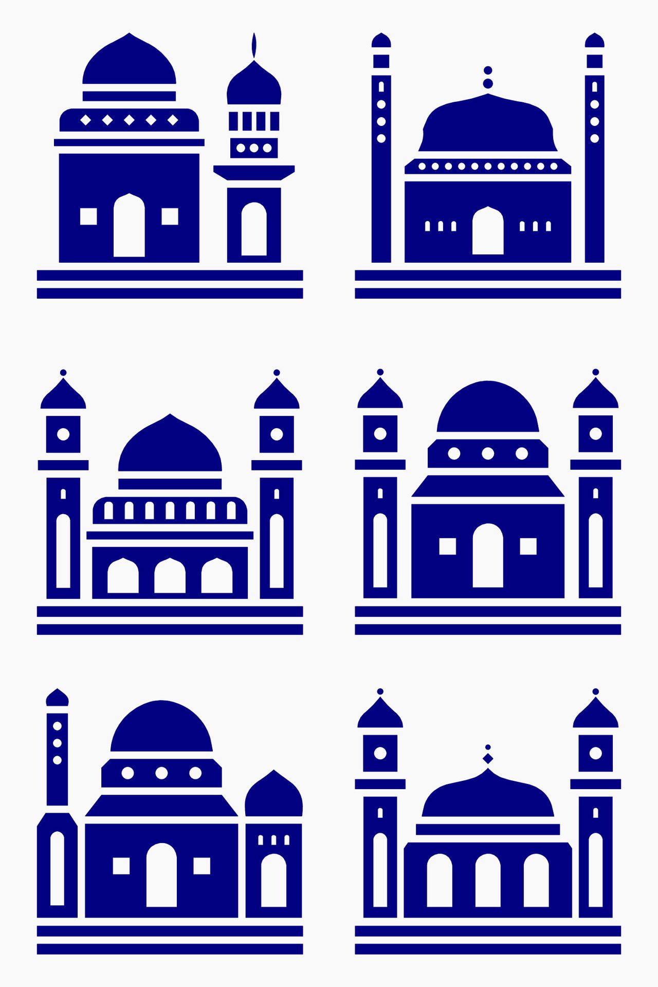 Mosque muslim pattern for decoration, background, panel, and cnc cutting Free Vector