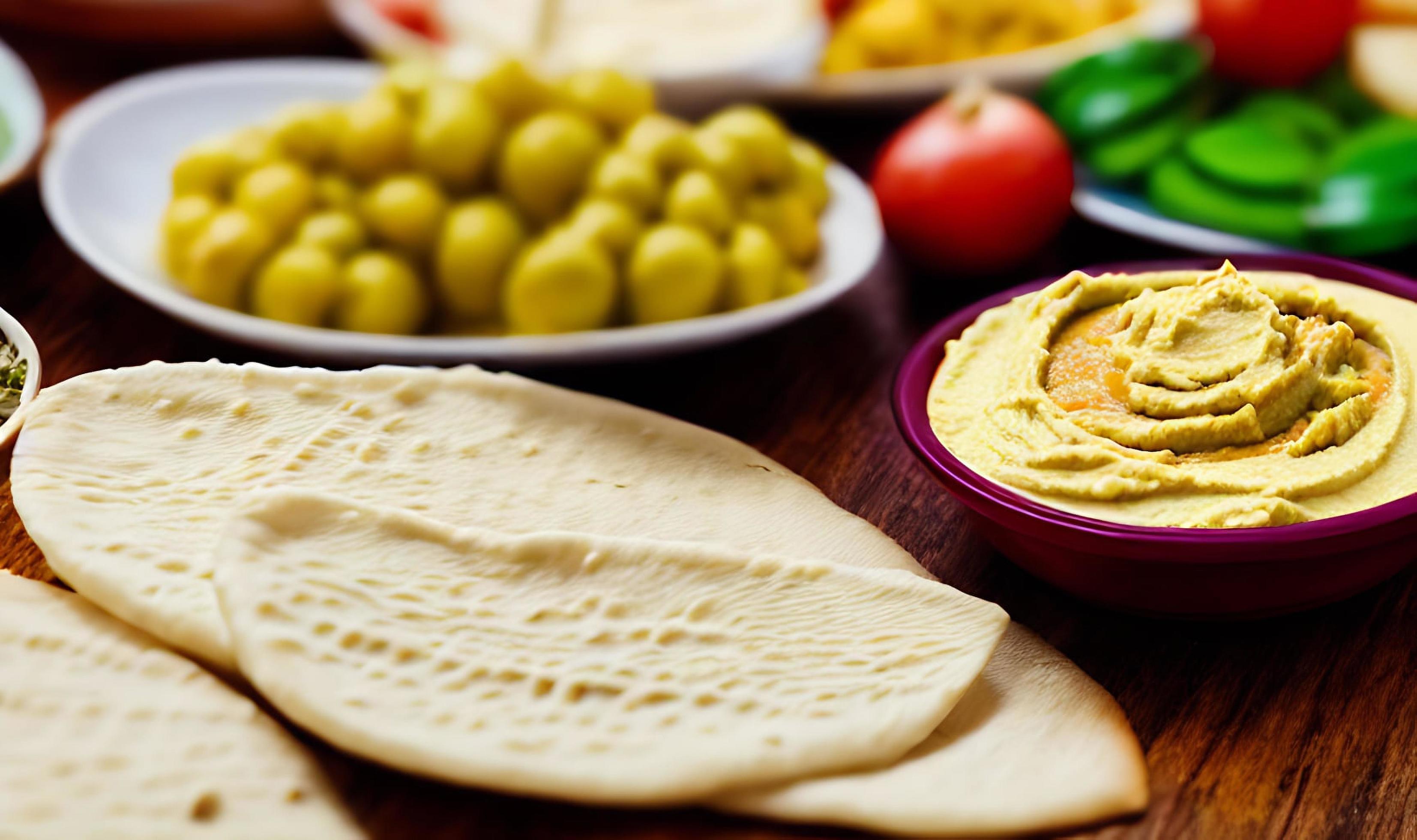 Healthy food. Traditional freshly made organic hummus. Stock Free