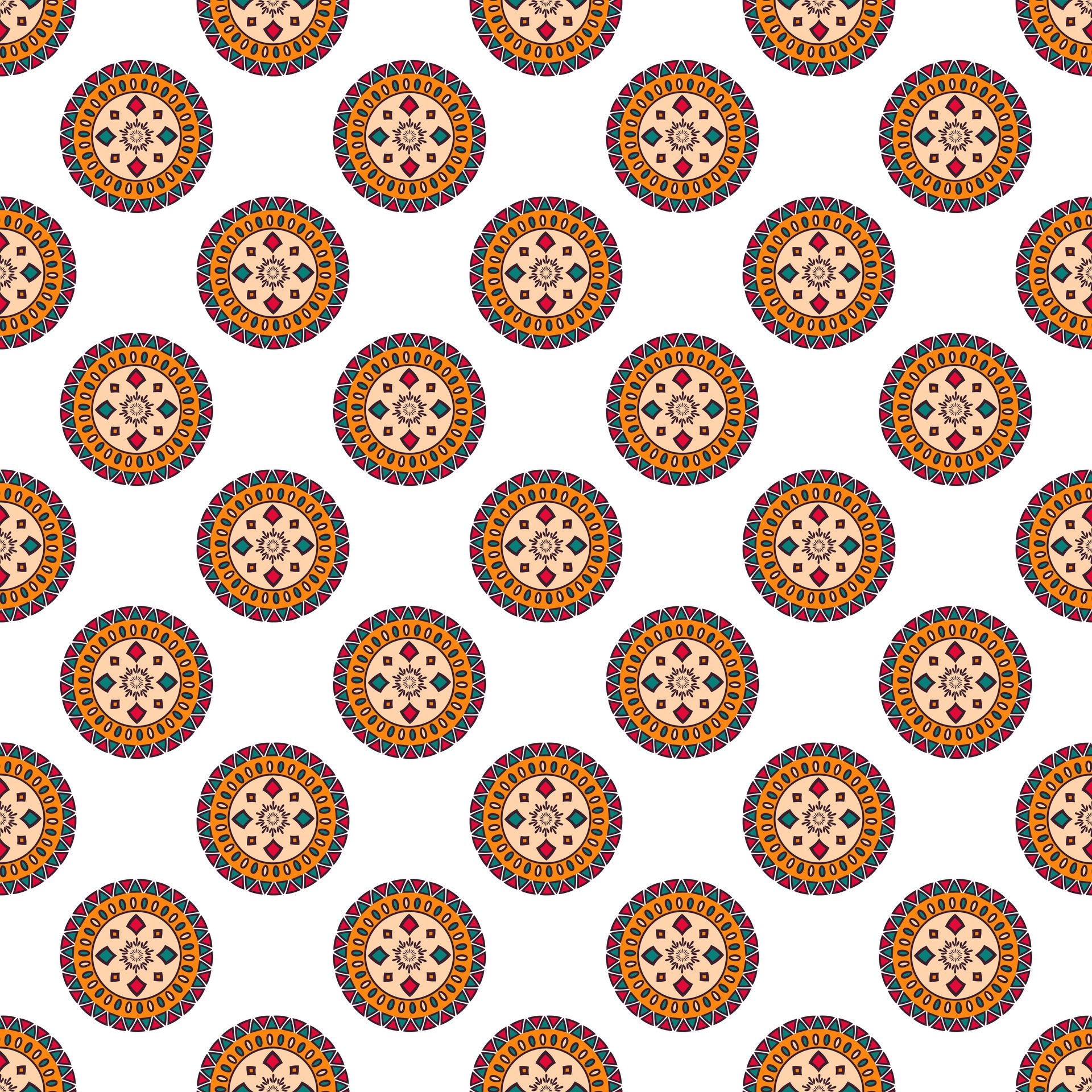 Seamless pattern flower mandala Free Vector