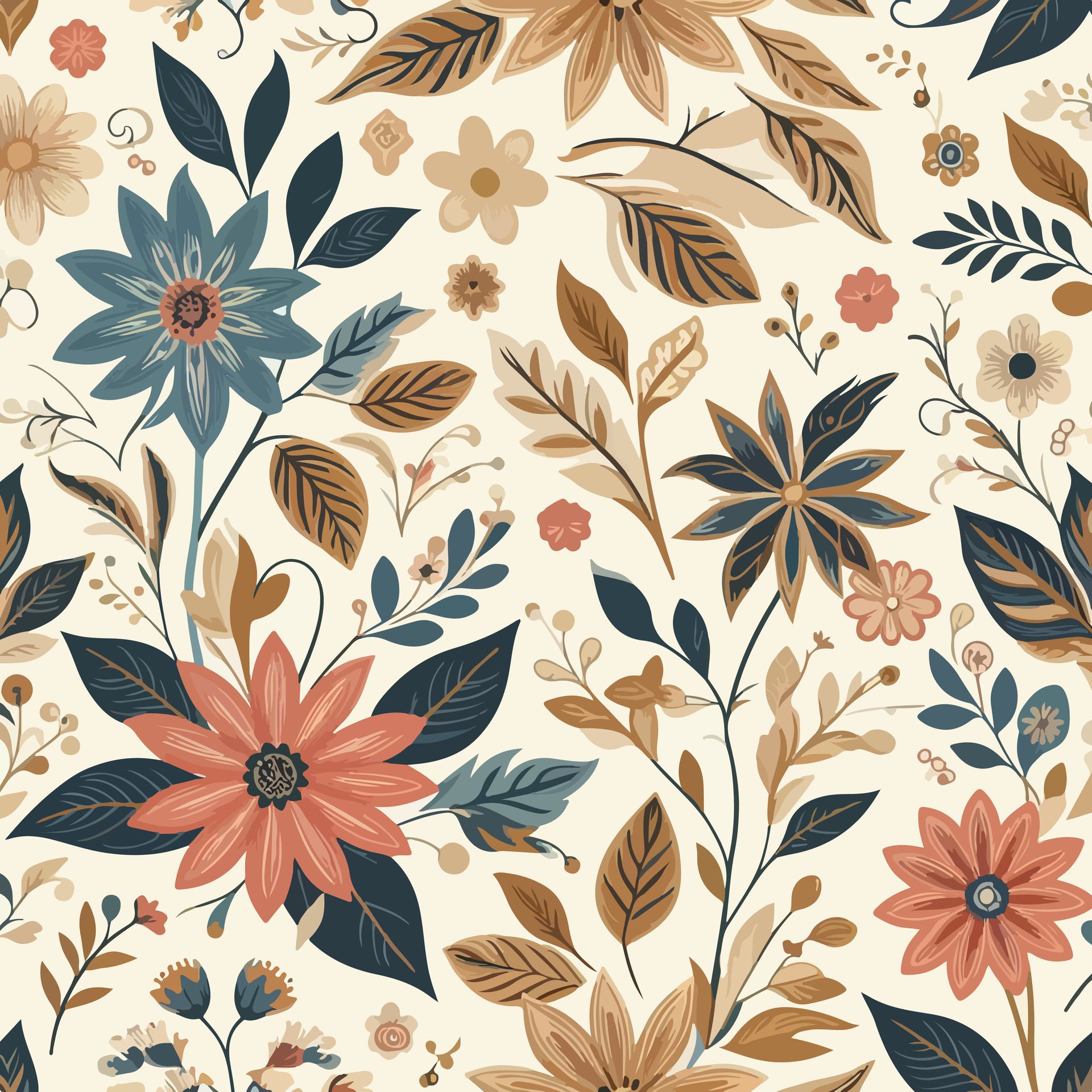 floral pattern design illustration Free Vector