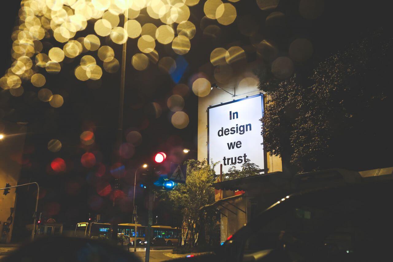 In Design We Trust Billboard Stock Free