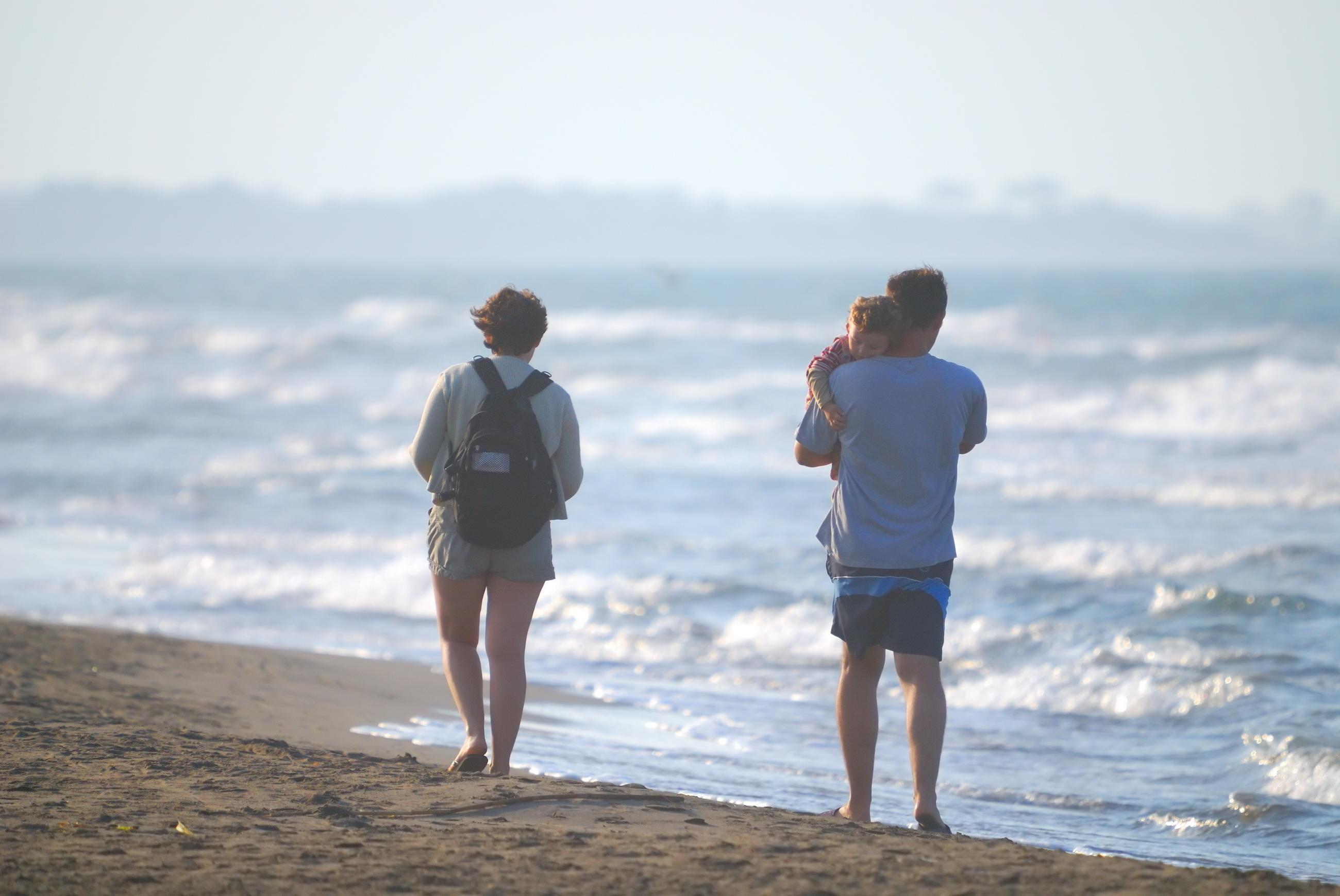 young family on vacation Stock Free