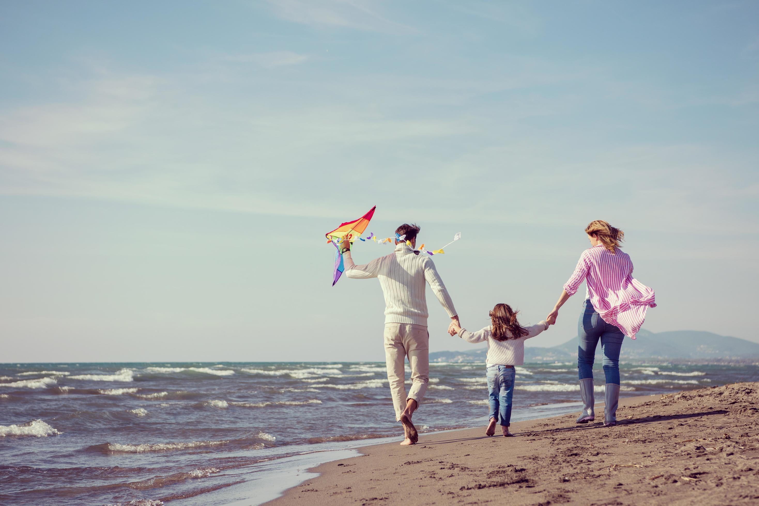 happy family enjoying vecation during autumn day Stock Free