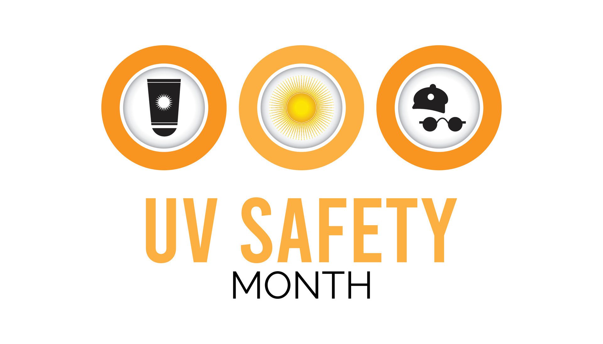 UV Safety Month observed every year in july. Template for background, banner, card, poster with text inscription. Free Vector