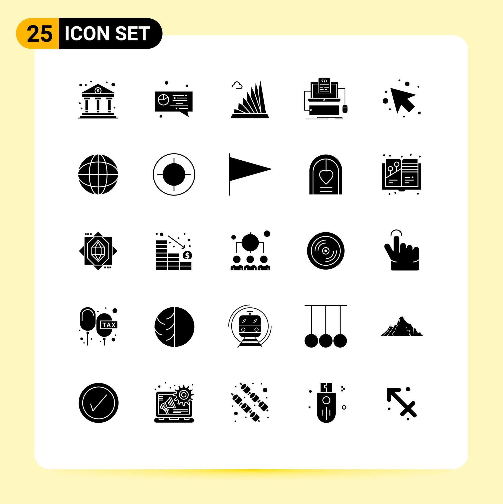 25 Creative Icons Modern Signs and Symbols of arrow monoblock construction computer code Editable Vector Design Elements Stock Free and Free SVG