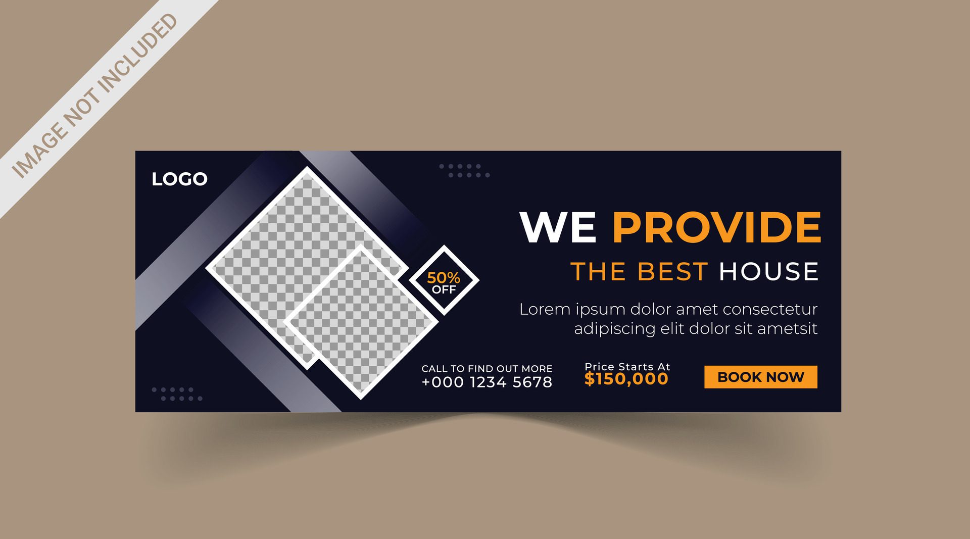 Real estate Social media cover banner. corporate real estate construction cover, social media post, web banner, template Free Vector