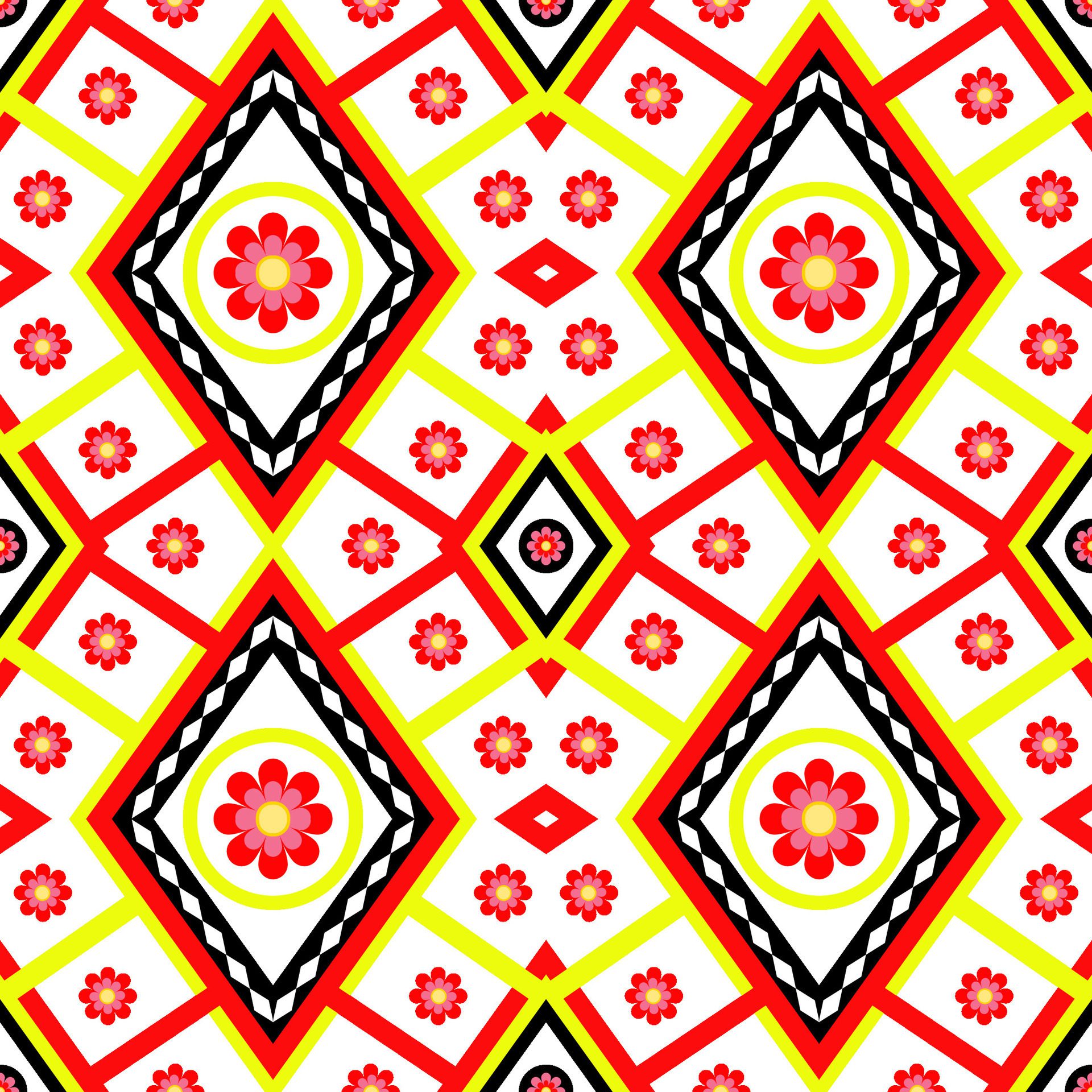 Red blossom fabric seamless pattern Free Vector