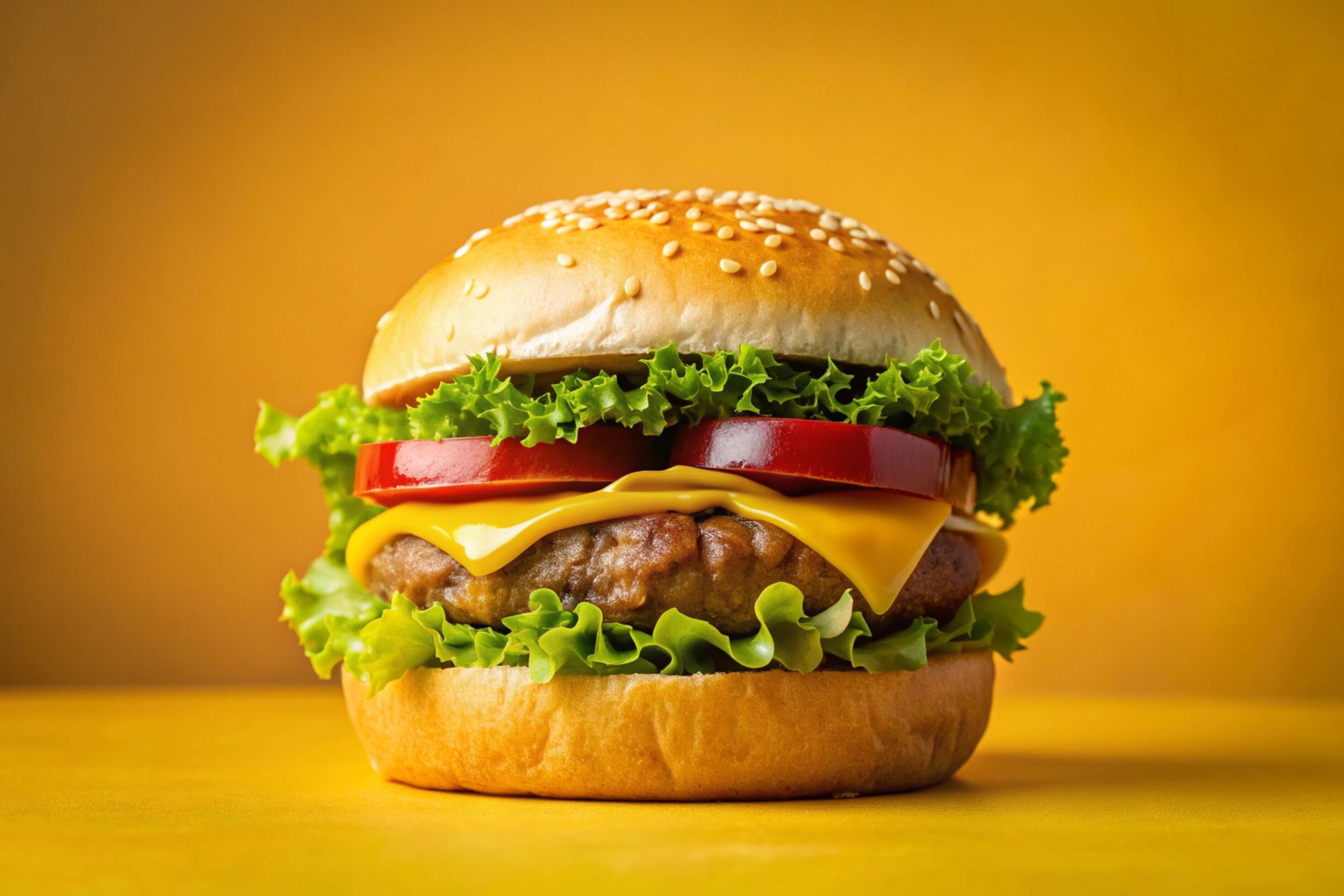 Burger photo isolated on clean background Stock Free