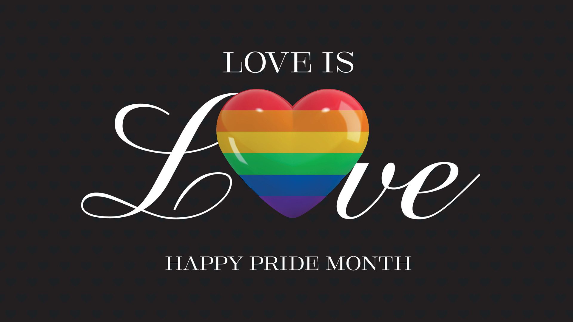 happy pride month banner with 3d heart in rainbow color Free Vector