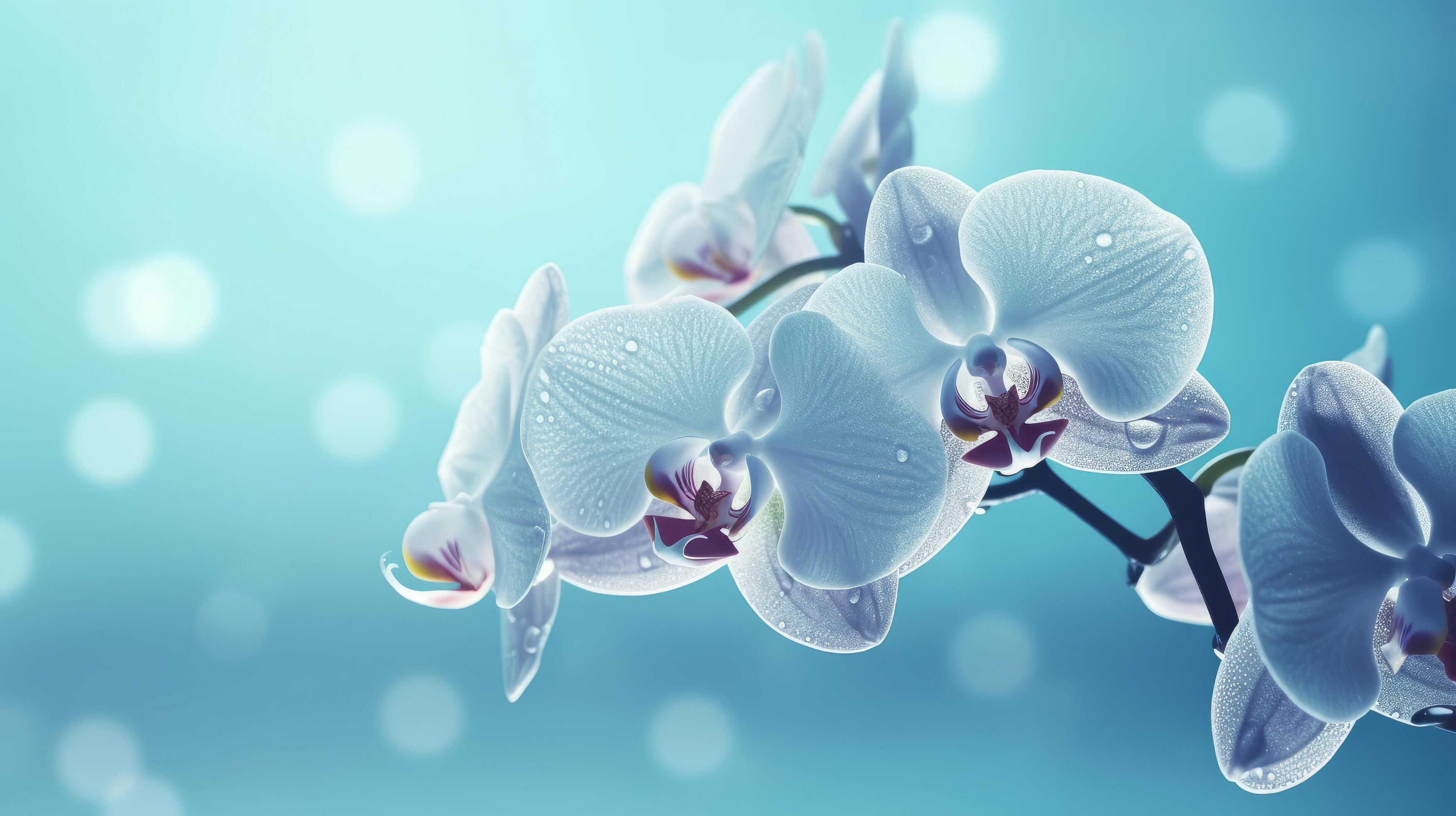 Natural orchid flower background. Illustration Stock Free