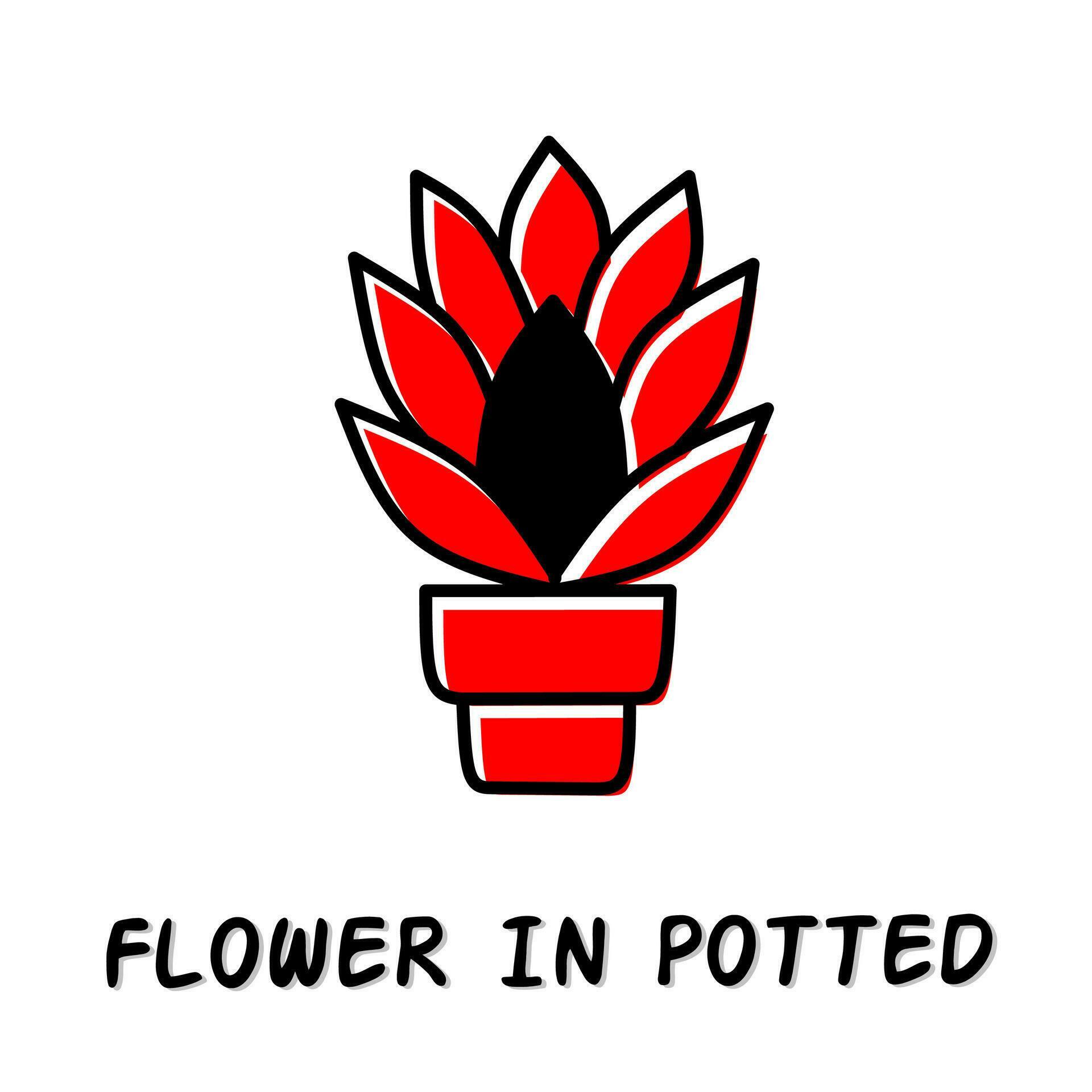 Flower in potted icon vector illustration. Stock vector. Stock Free and Free SVG