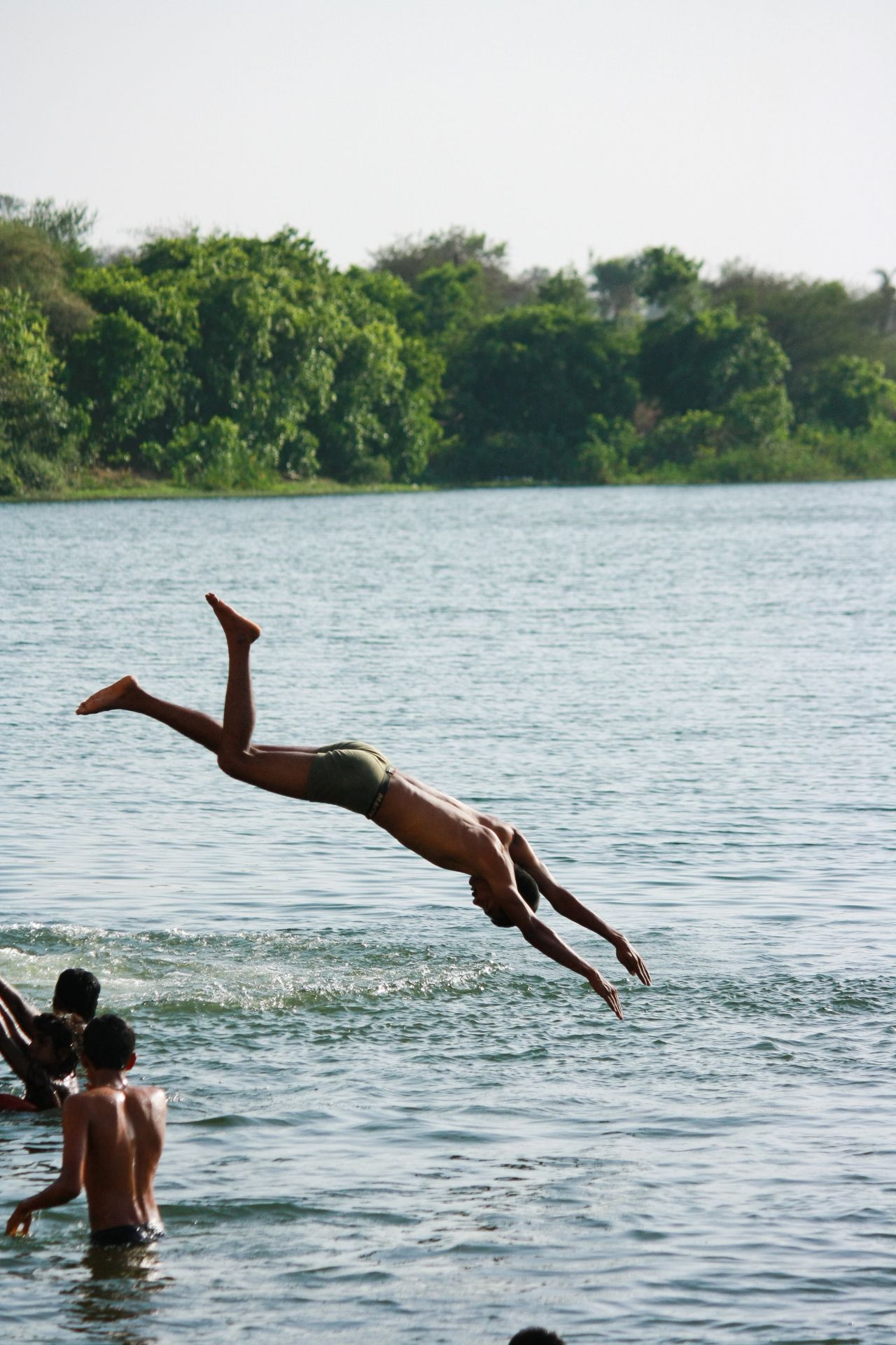 Man Diving In Water Stock Free