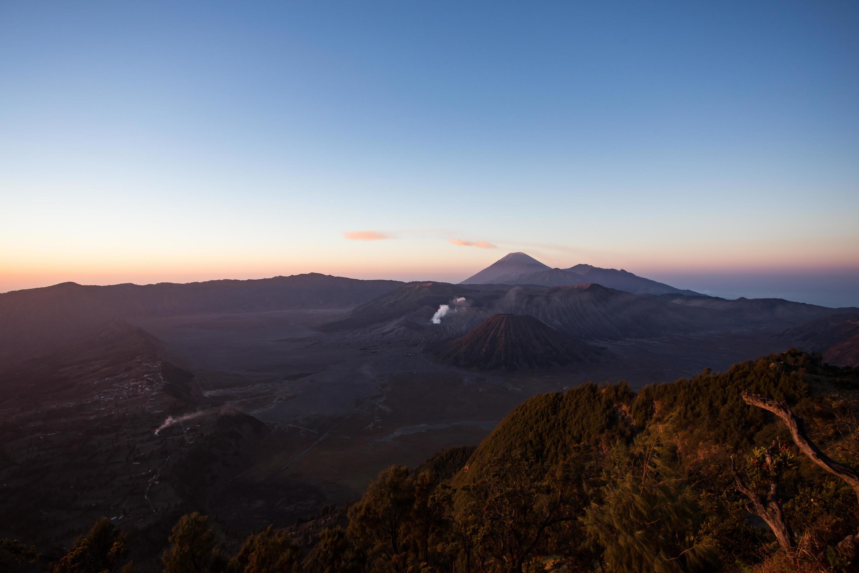 Sunrise at Mount Bromo volcano East Java, Indonesia. Stock Free