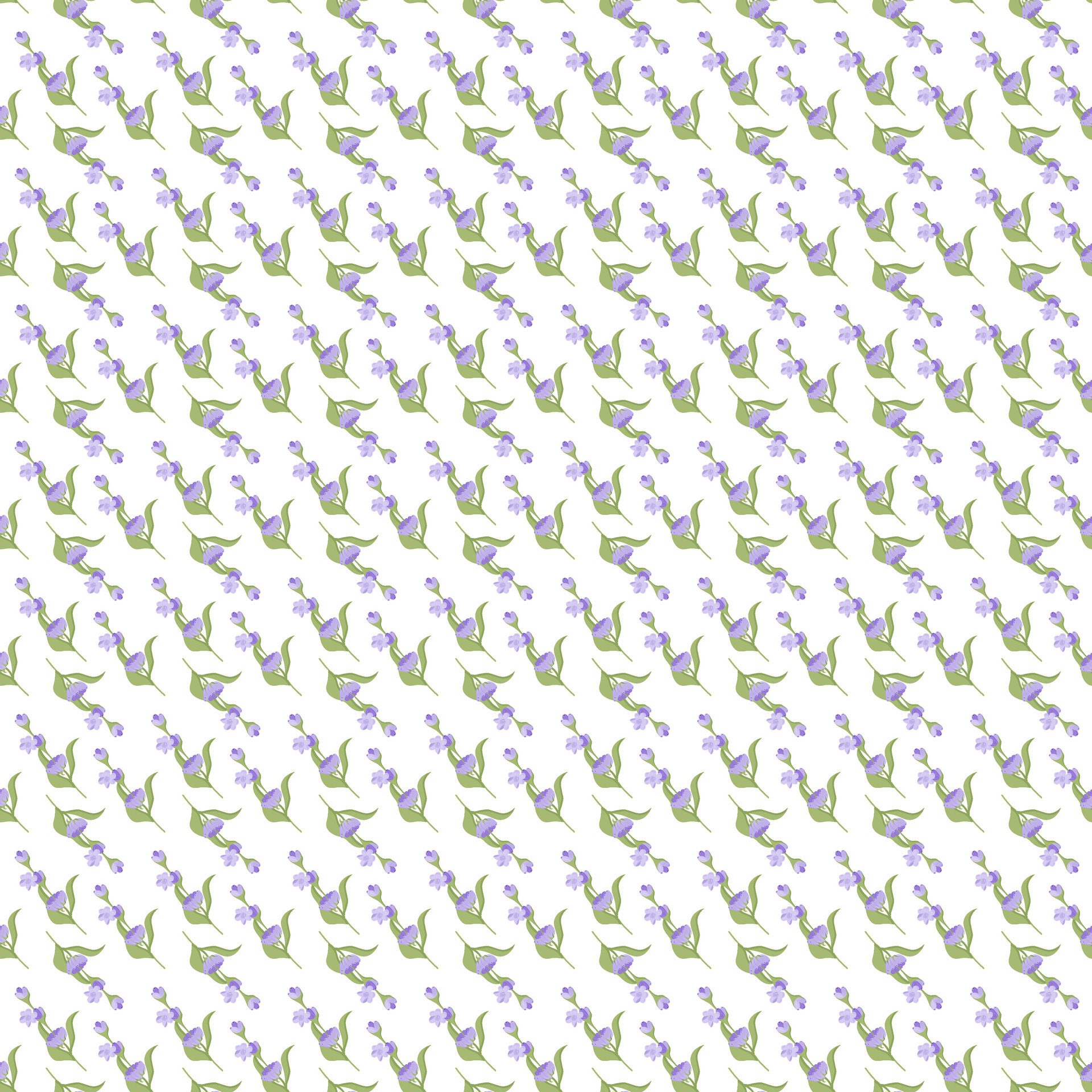 A sprig of lavender. Purple flower. Seamless pattern. illustration. Free Vector