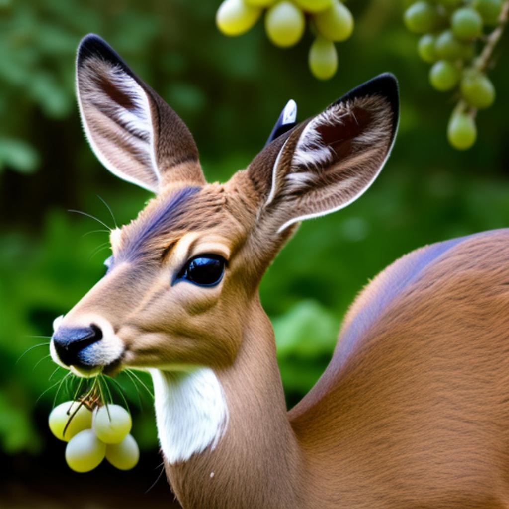 Capriolo che mangia l’uva by @ai_generated