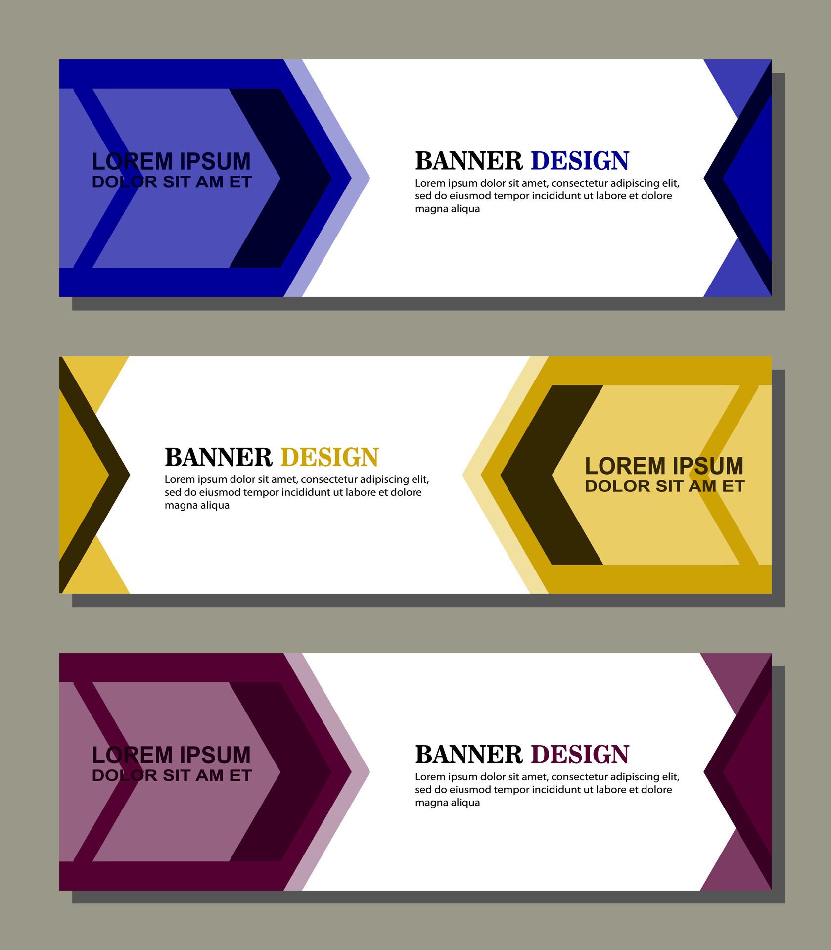 Geometric banner design with Vector presentation template. Free Vector