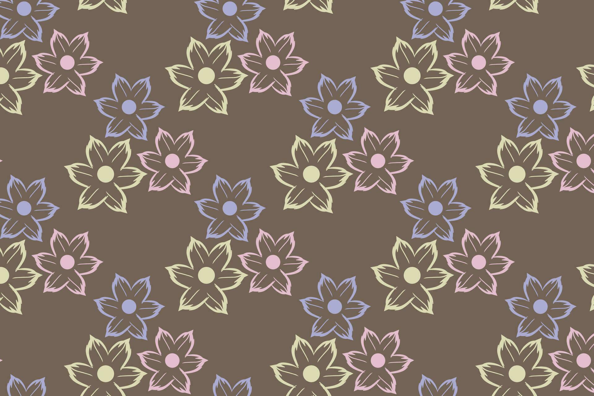 Flower seamless pattern design for tiles, wallpaper, wrapping paper Stock Free