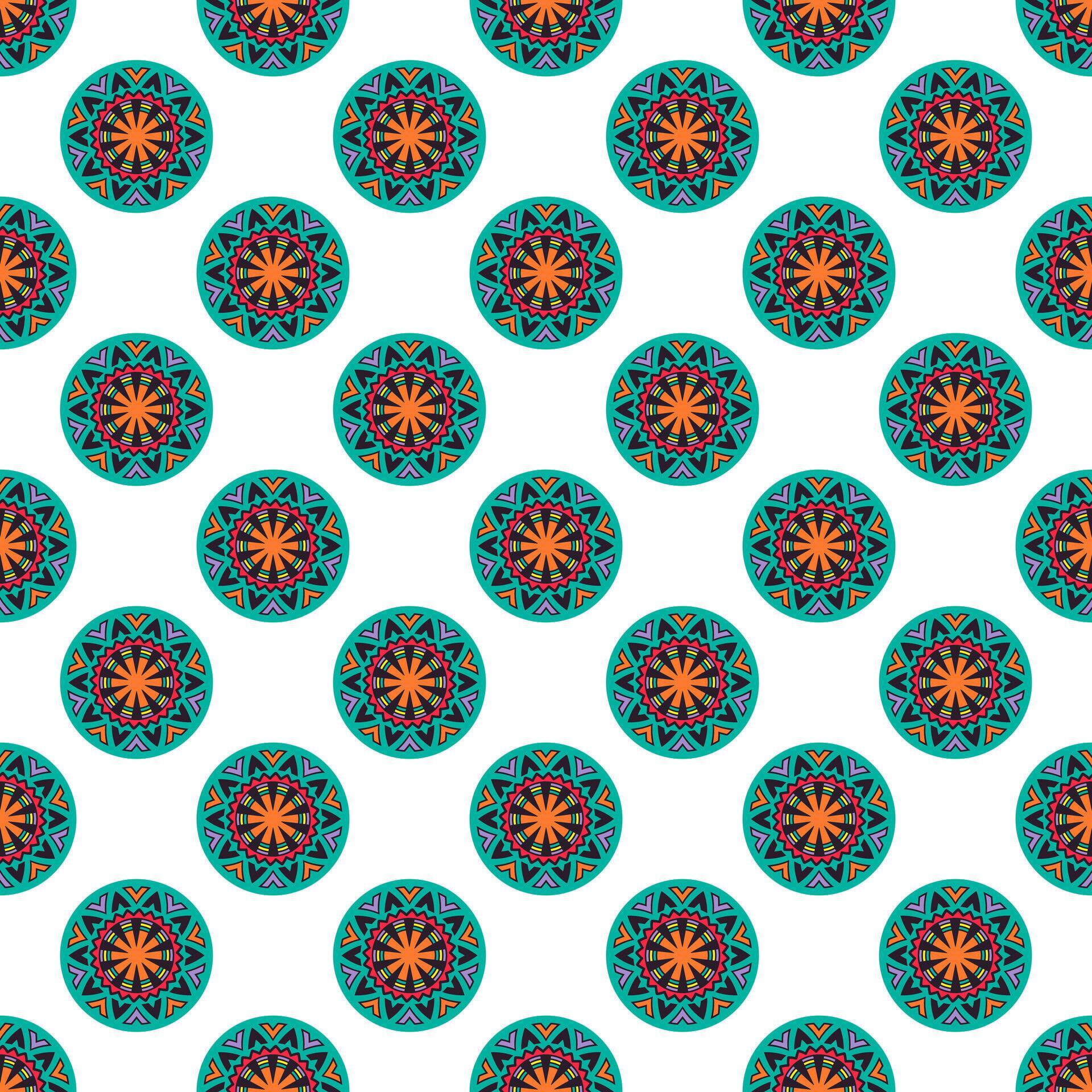 Seamless pattern flower mandala Stock Free