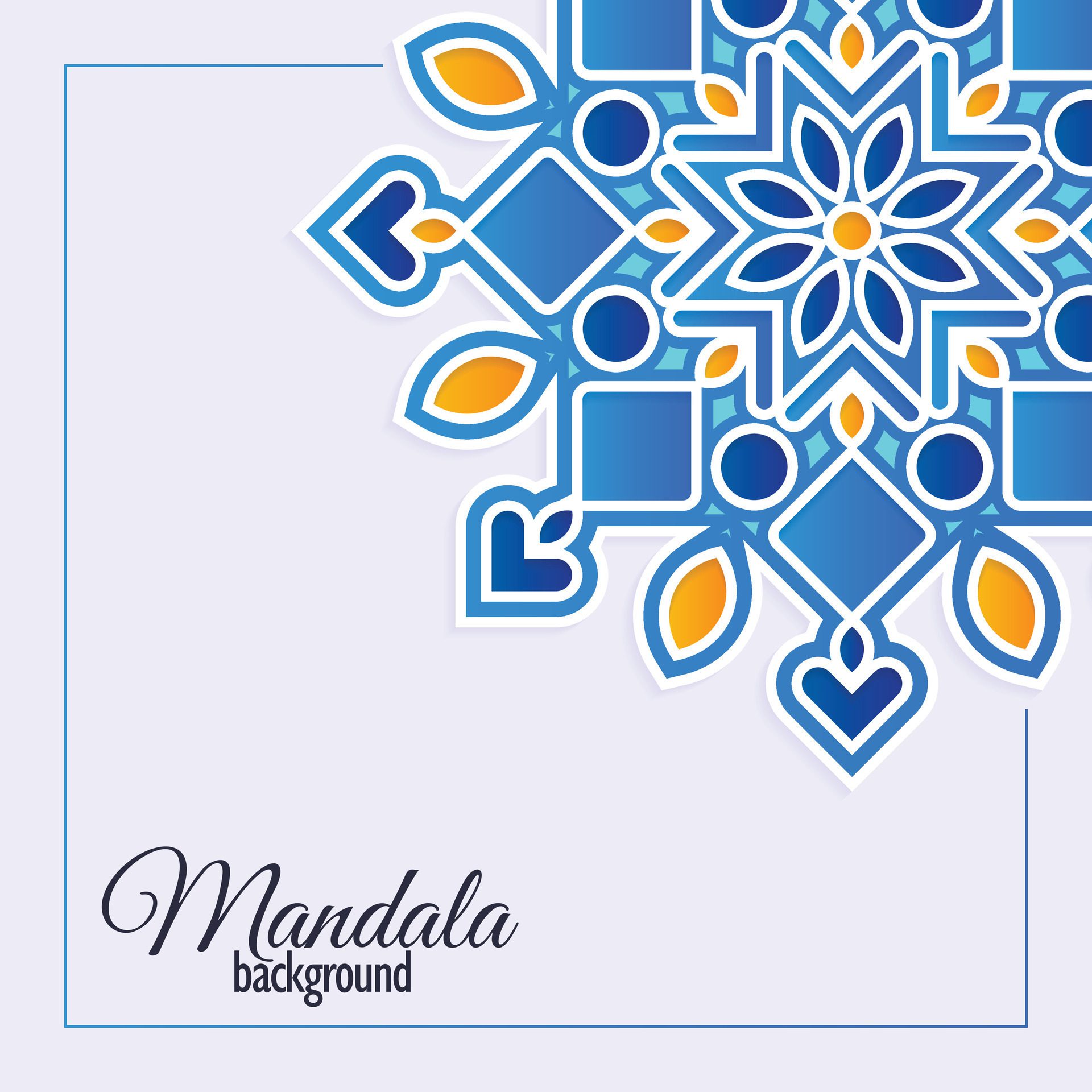 Colorful mandala pattern banner concept Free Vector