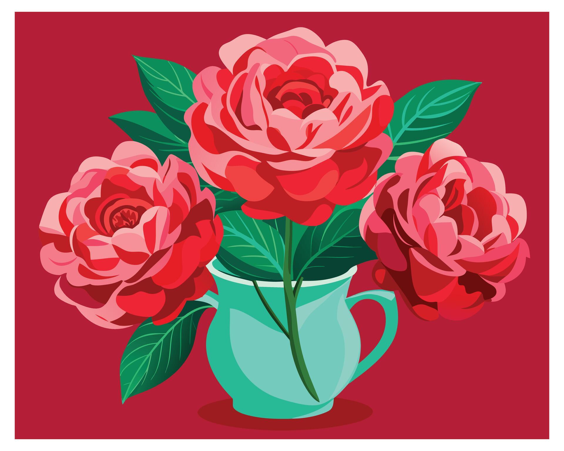 Rose flower vector illustration design Stock Free