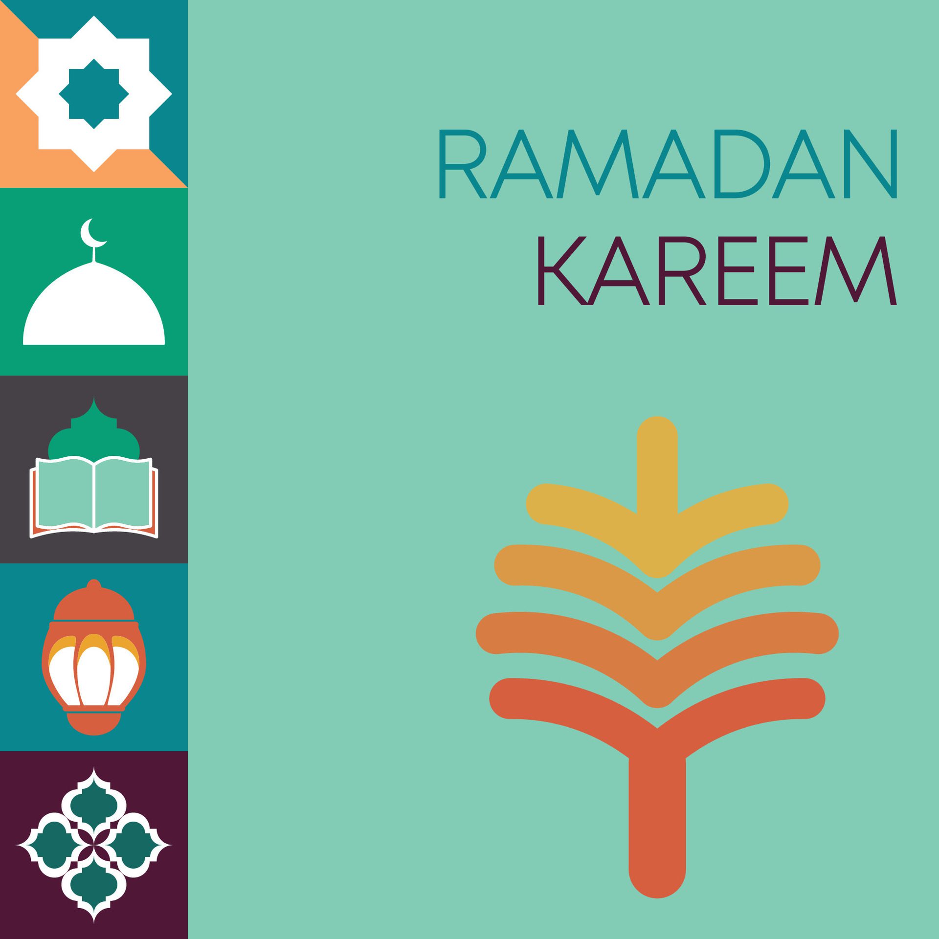 Ramadan Kareem,Islamic greeting card template with ramadan for wallpaper design,poster, media banner. Free Vector