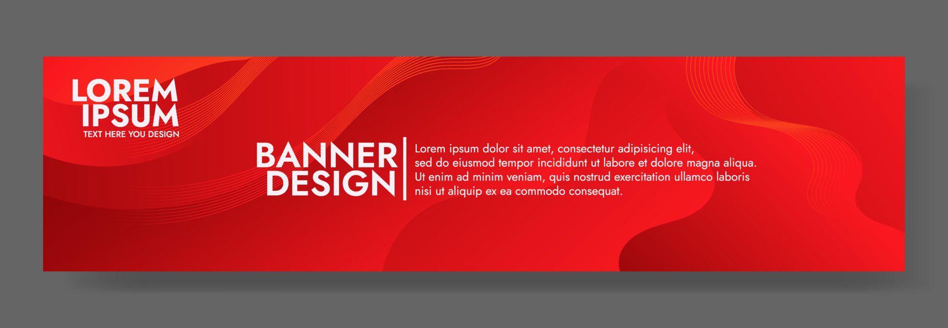 Abstract Red Fluid Wave Banner Template Free Vector