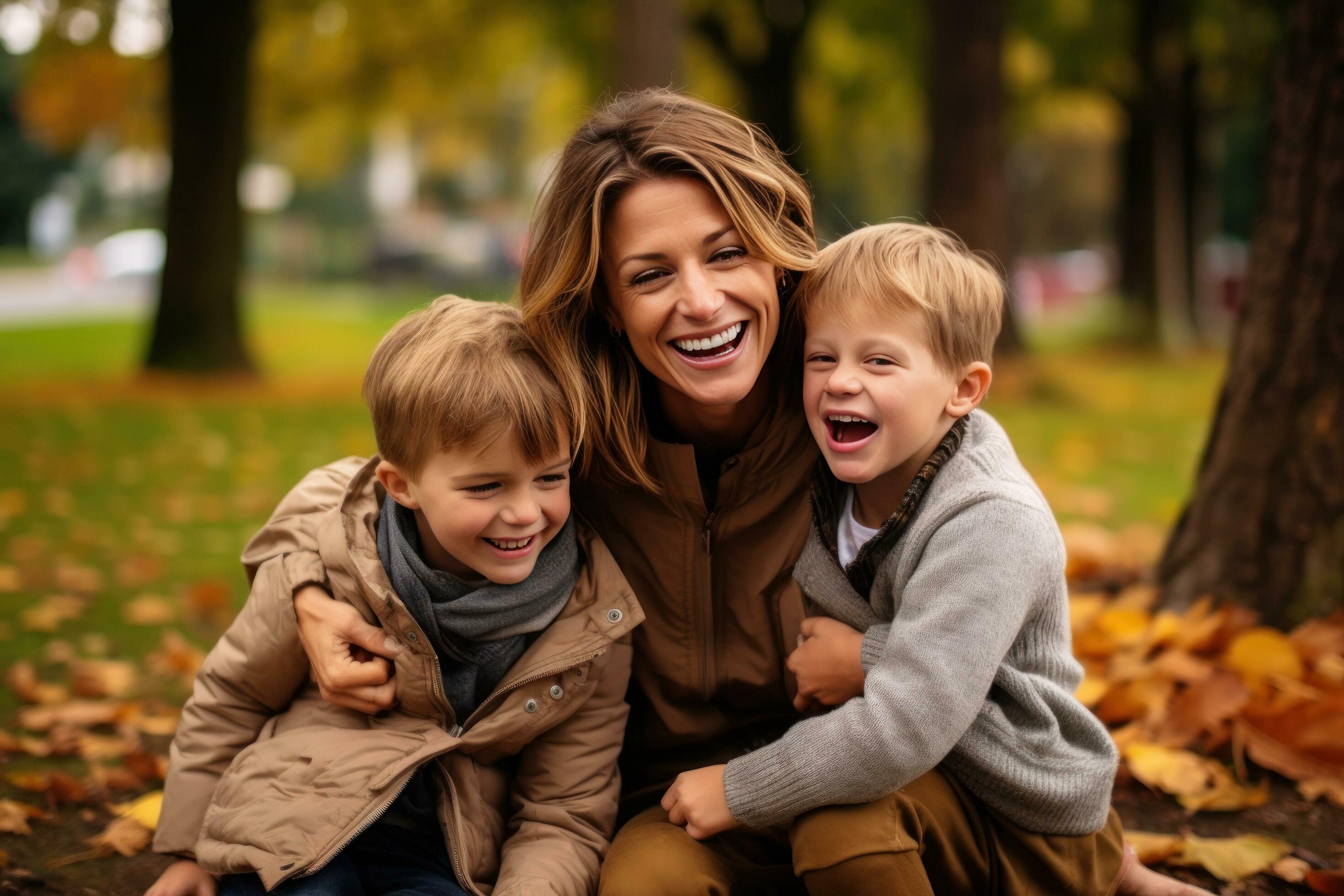 Happy family in the park Stock Free