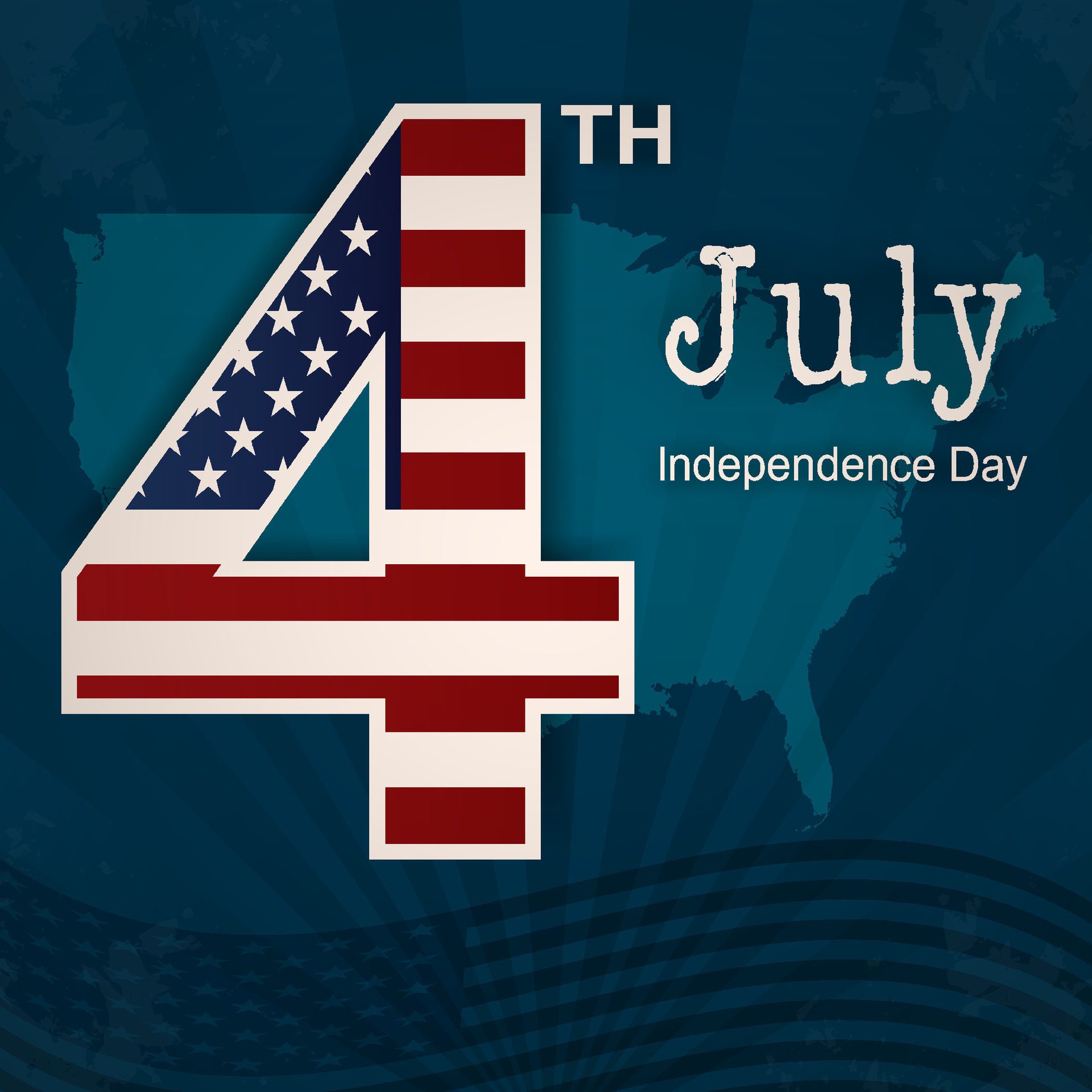 4th of July, USA celebration of Independence day – Banner illustration Free Vector