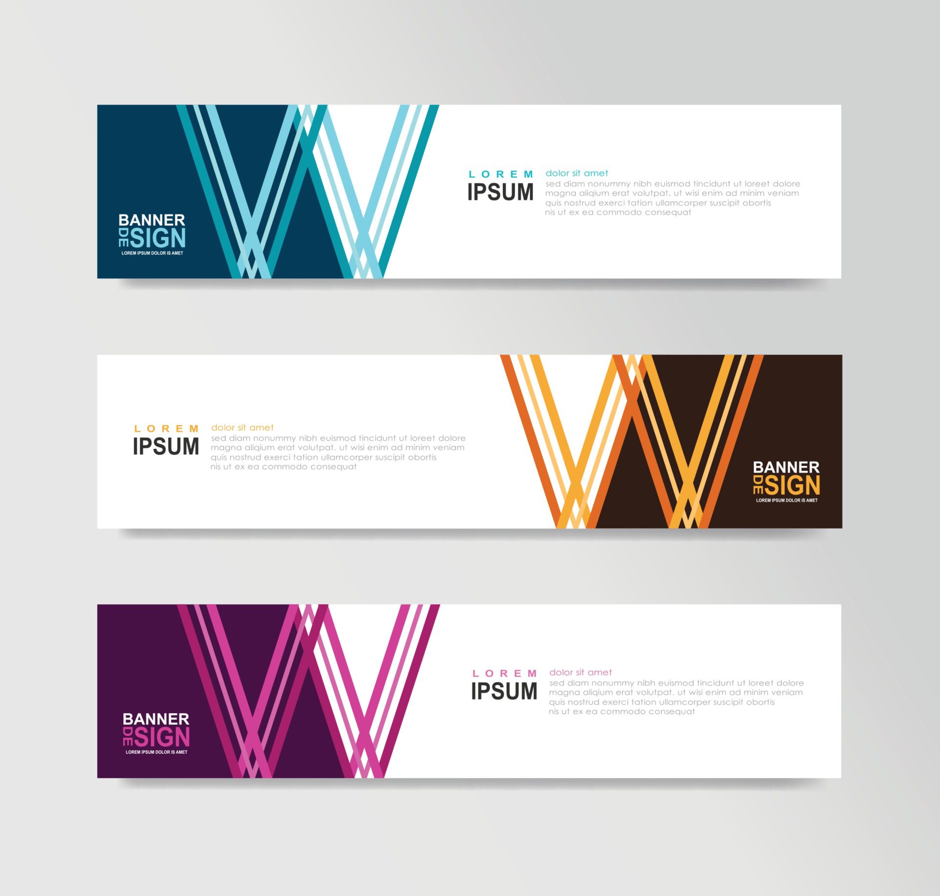 Vector Abstract Banner Design Web Template Free Vector