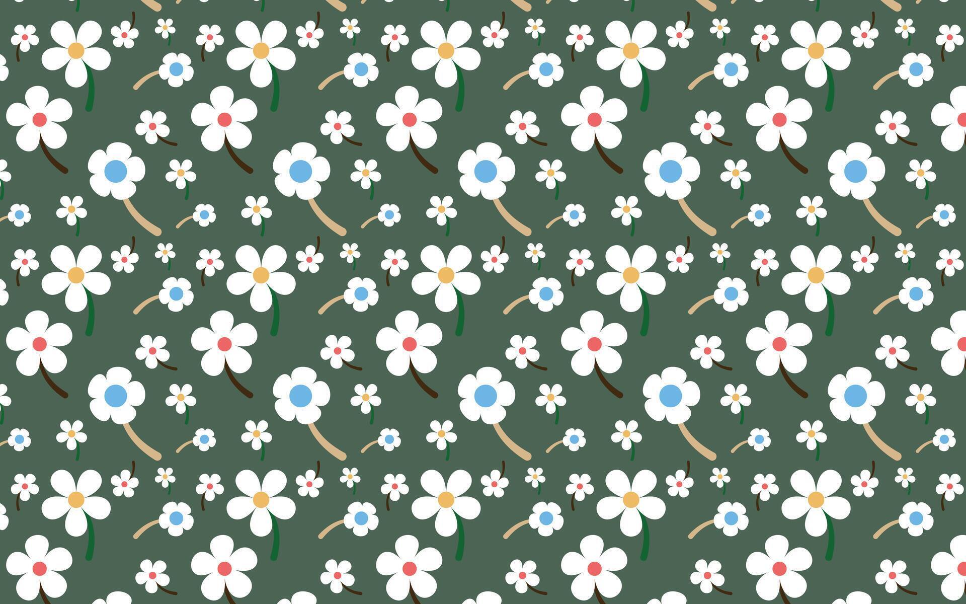 beautiful cute flowers pattern background Stock Free