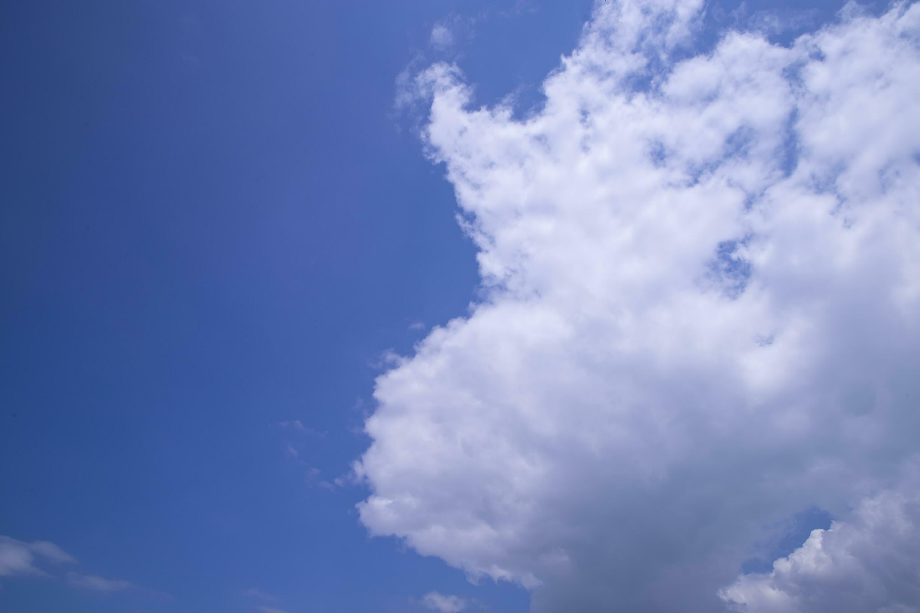 Beautiful Blue Sky With White Cloudy Dramatic Natural abstract background view Stock Free