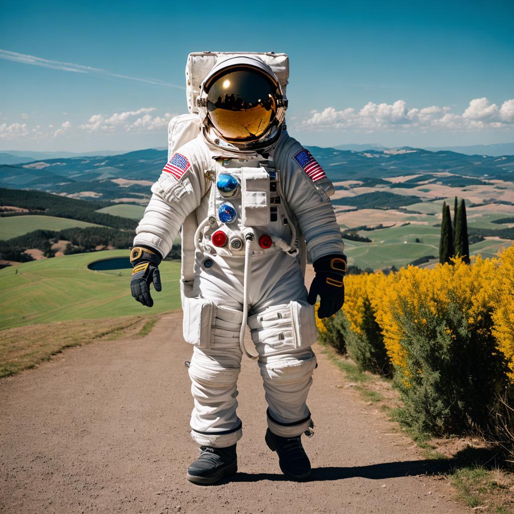 Astronaut tuscany by @pauldkerin5 by @ai_generated