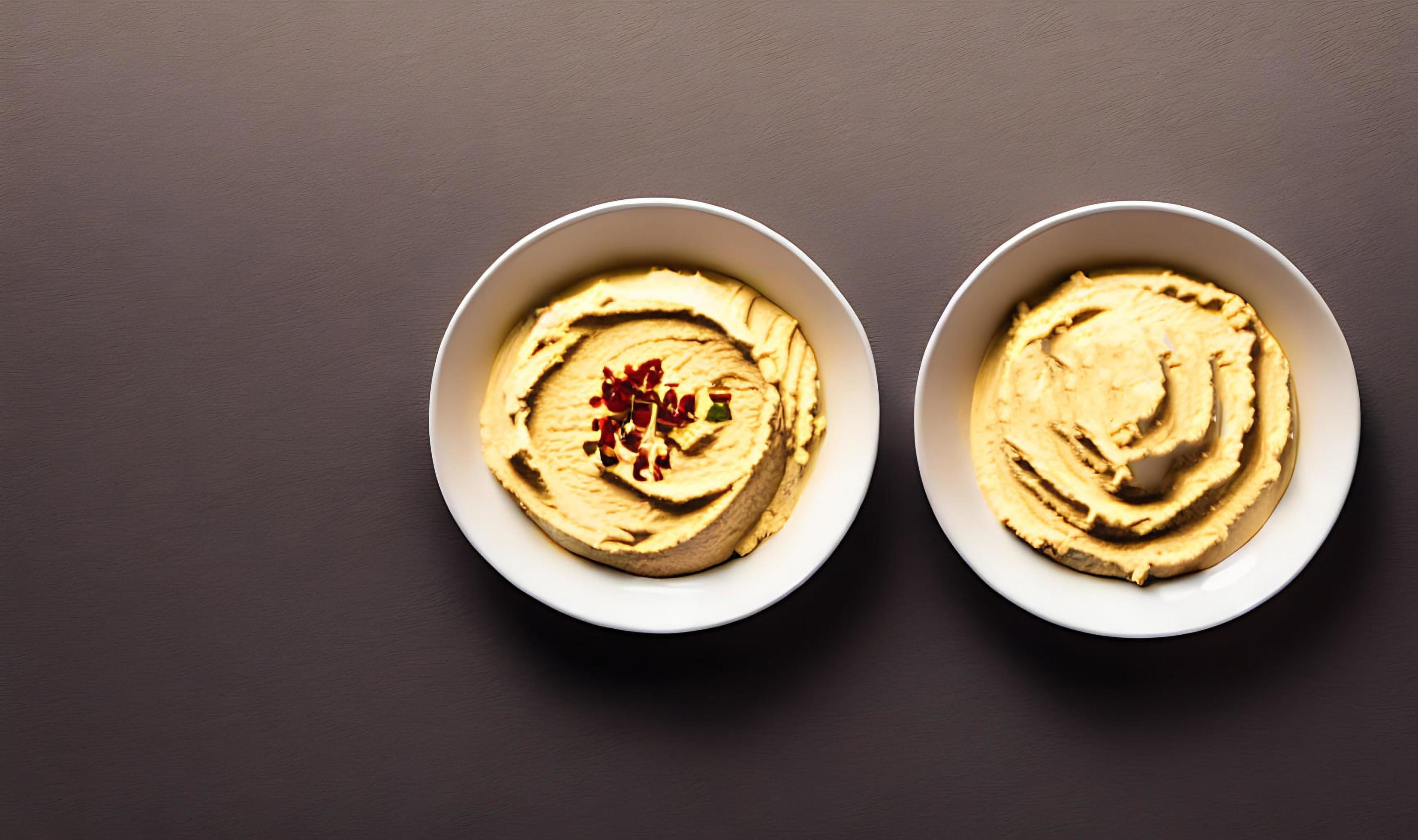 Healthy food. Traditional freshly made organic hummus. Stock Free