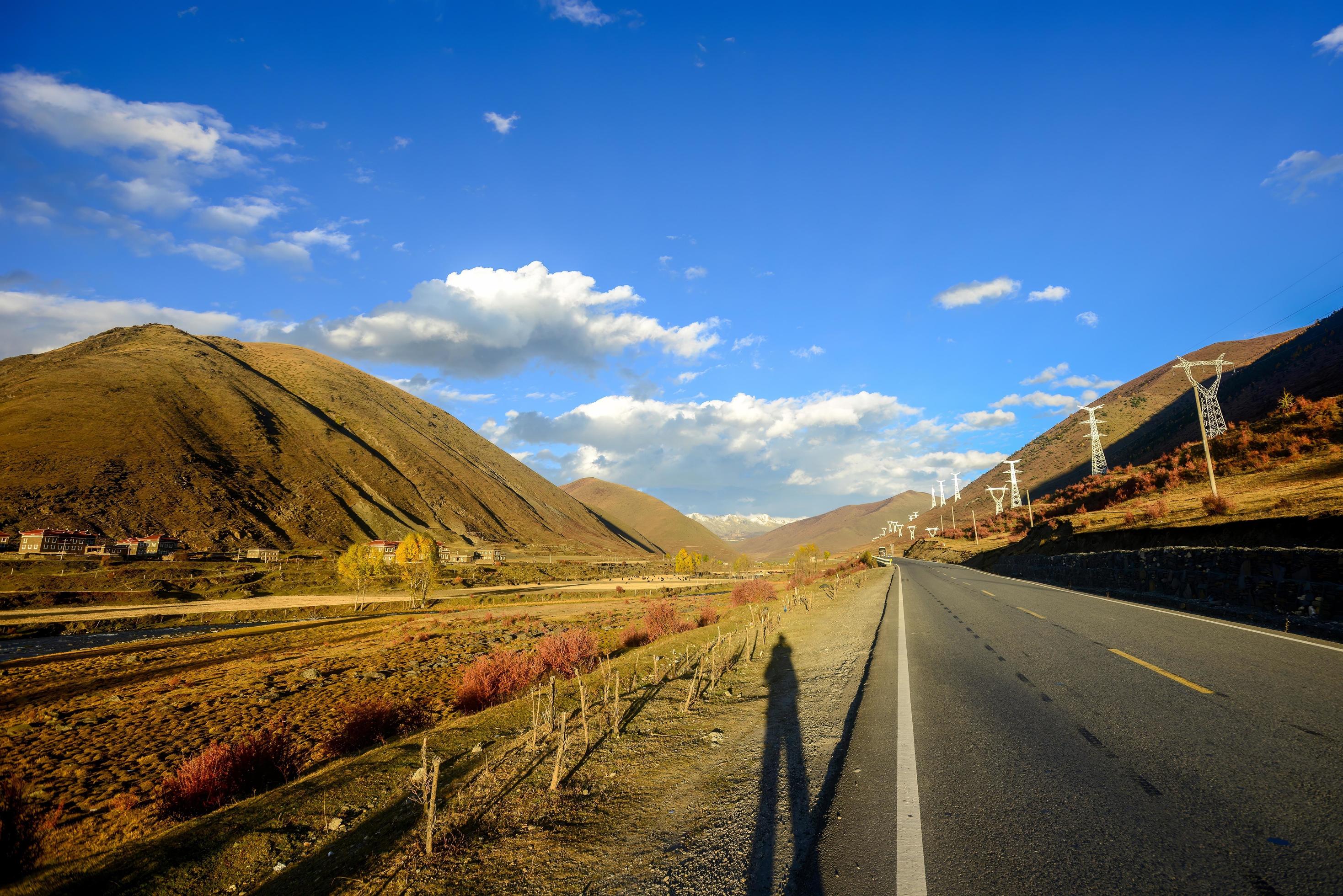 Spectacular scenery in the high mountains of western Sichuan, China, with different seasons Stock Free