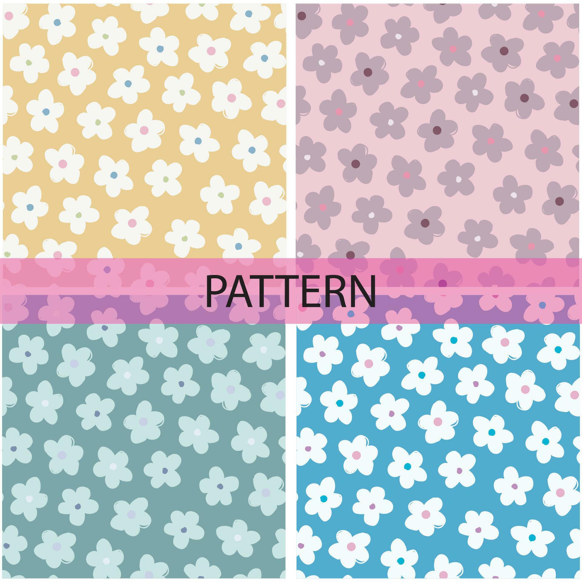 Pattern vector and background flowers pattern design Stock Free