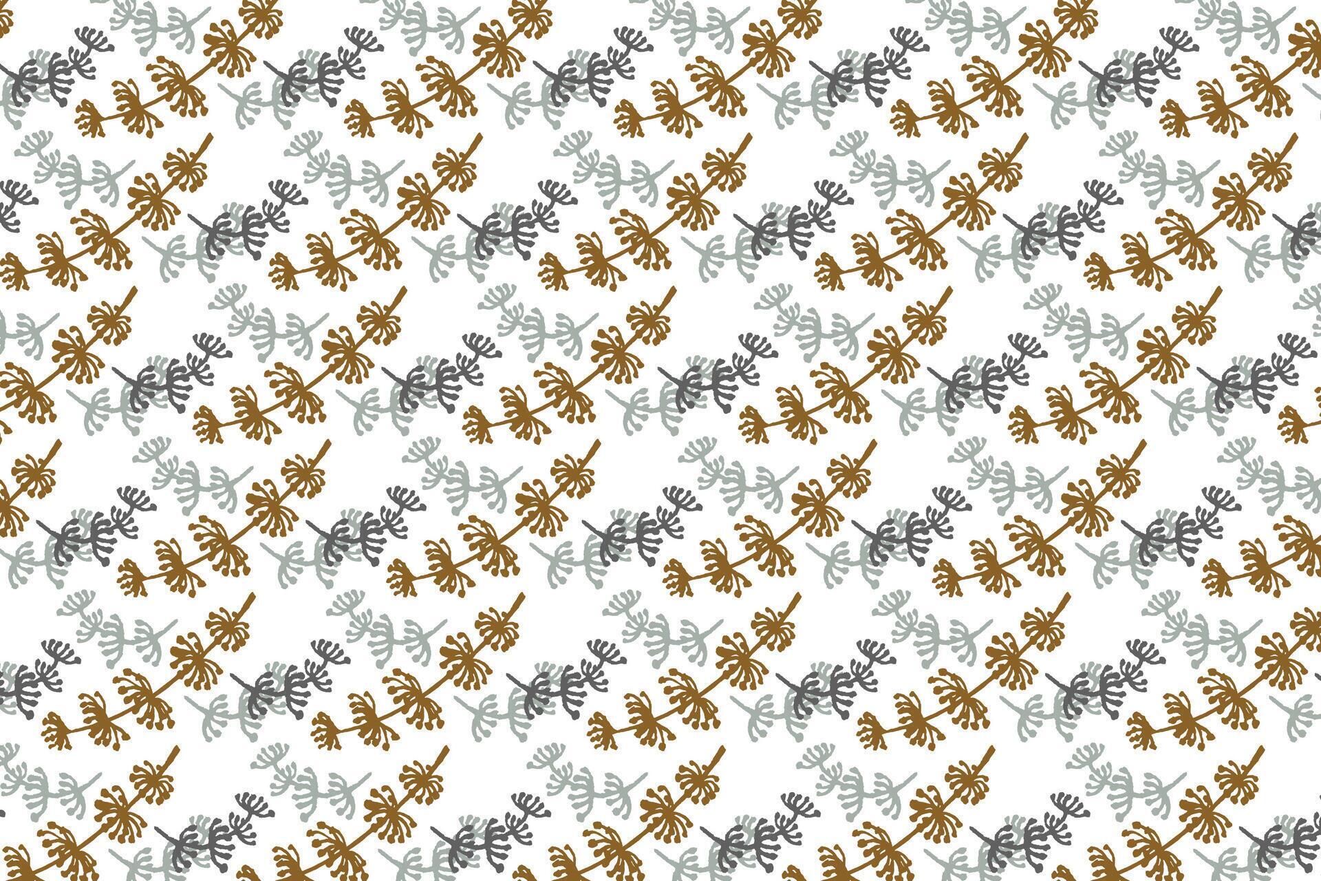 Wild flowers pattern of hand drawn white background. Stock Free