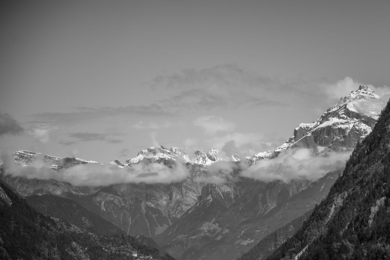 The Alps in Swiss (B&W) Stock Free