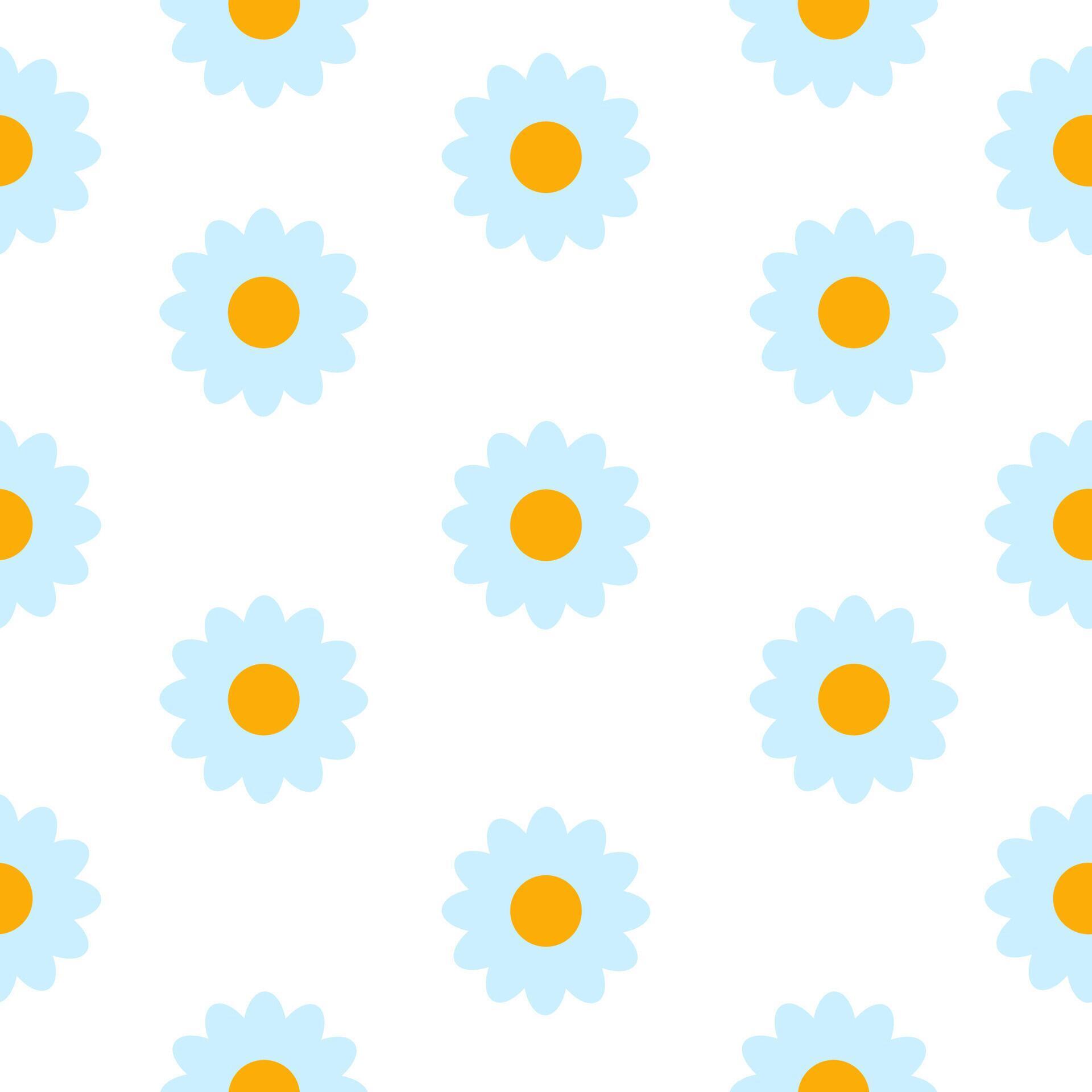 Vector seamless pattern with flowers. Vector illustration background. Stock Free