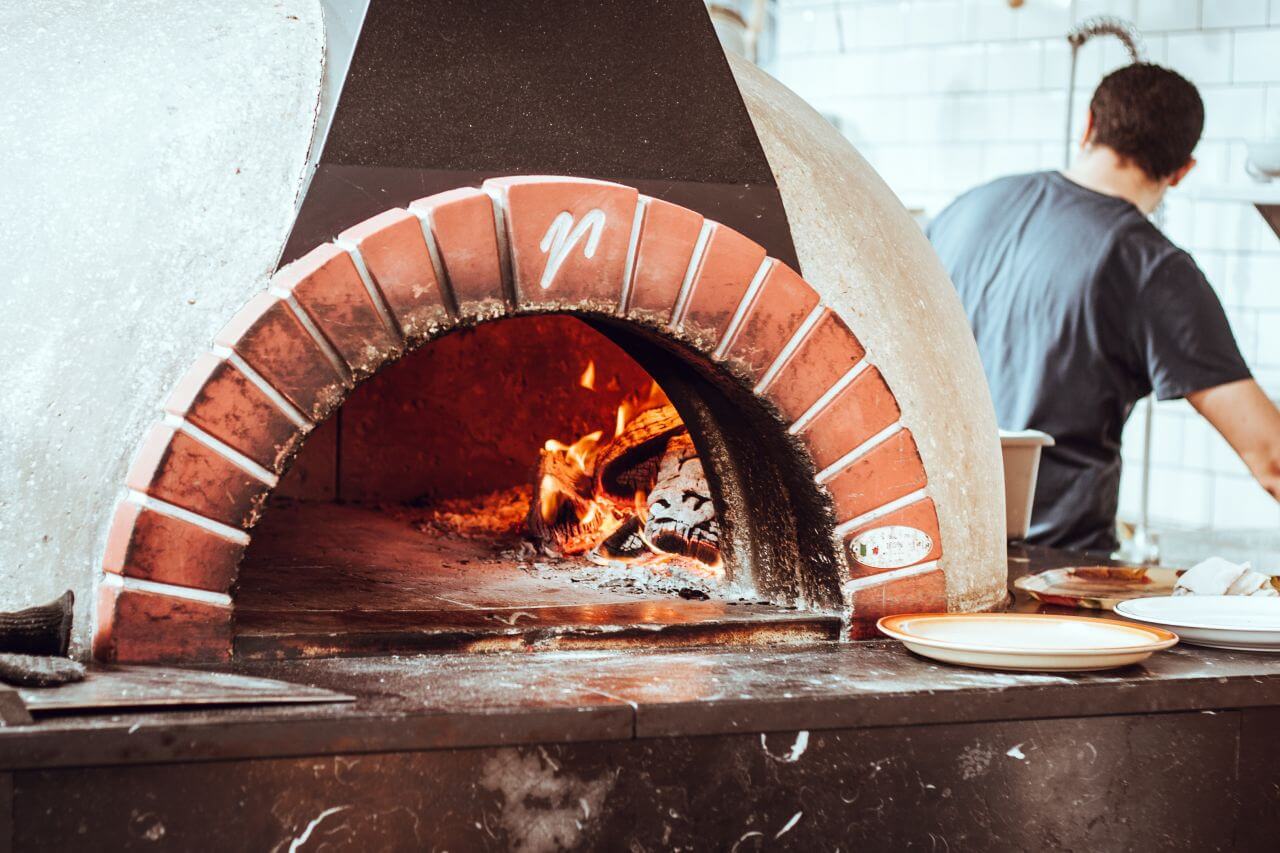 Burning Brick Pizza Oven Stock Free