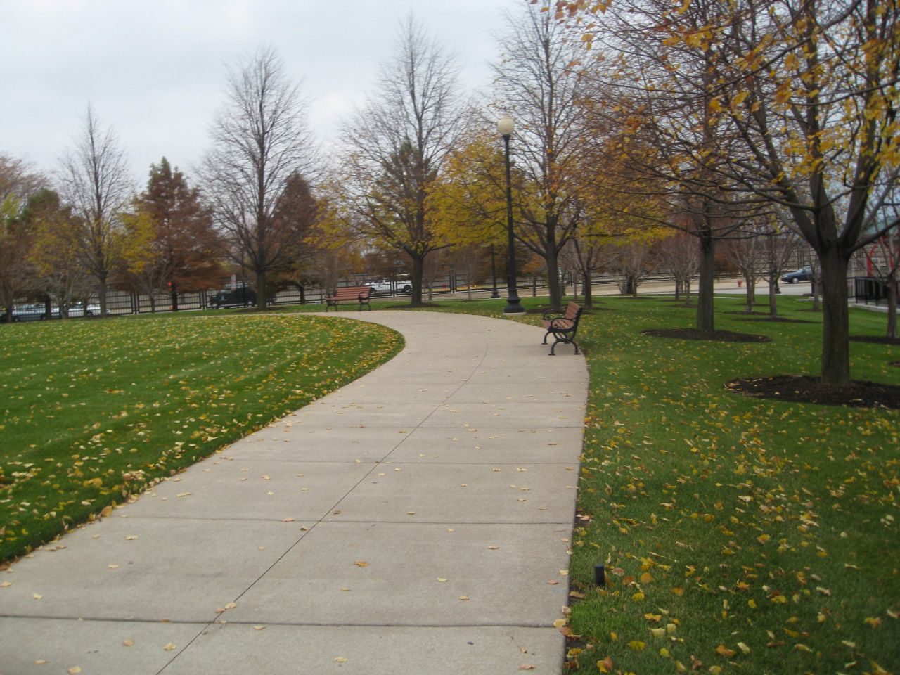 Garden Bench Path Chicago Usa Stock Free