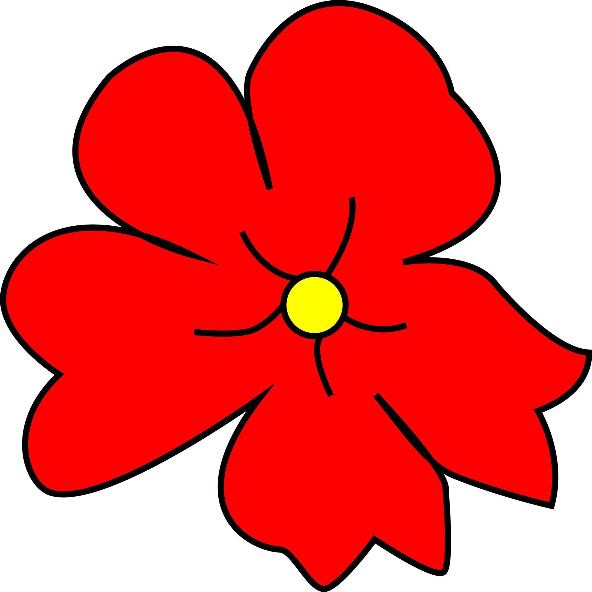 red flower petal illustration Stock Free