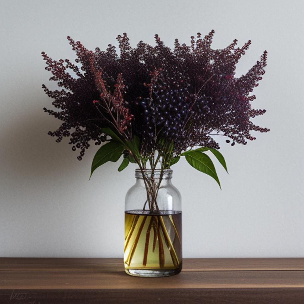 Elderberry flowerwith modern simplistic by @ai_generated