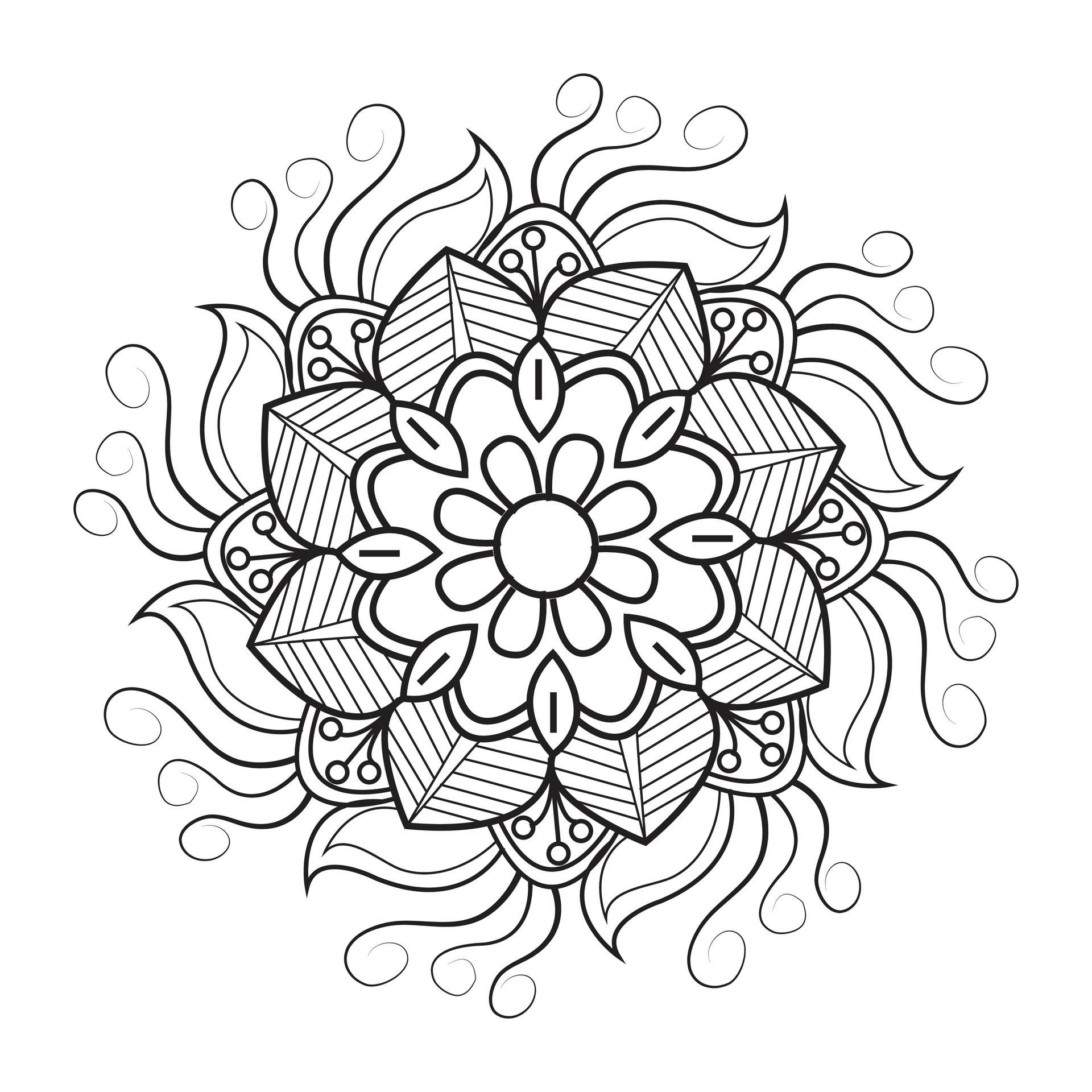 Easy creative mandala unique flower floral vector eps mandala patterns for free download Free Vector