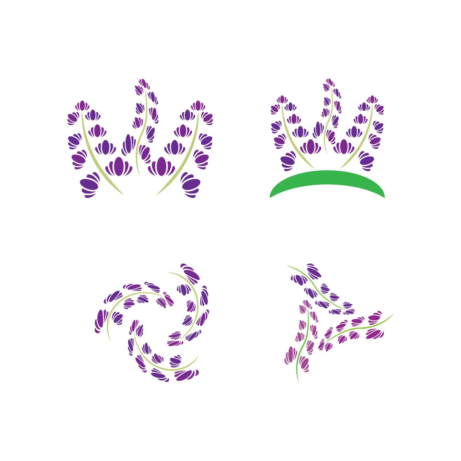 Fresh Lavender flower logo vector Stock Free