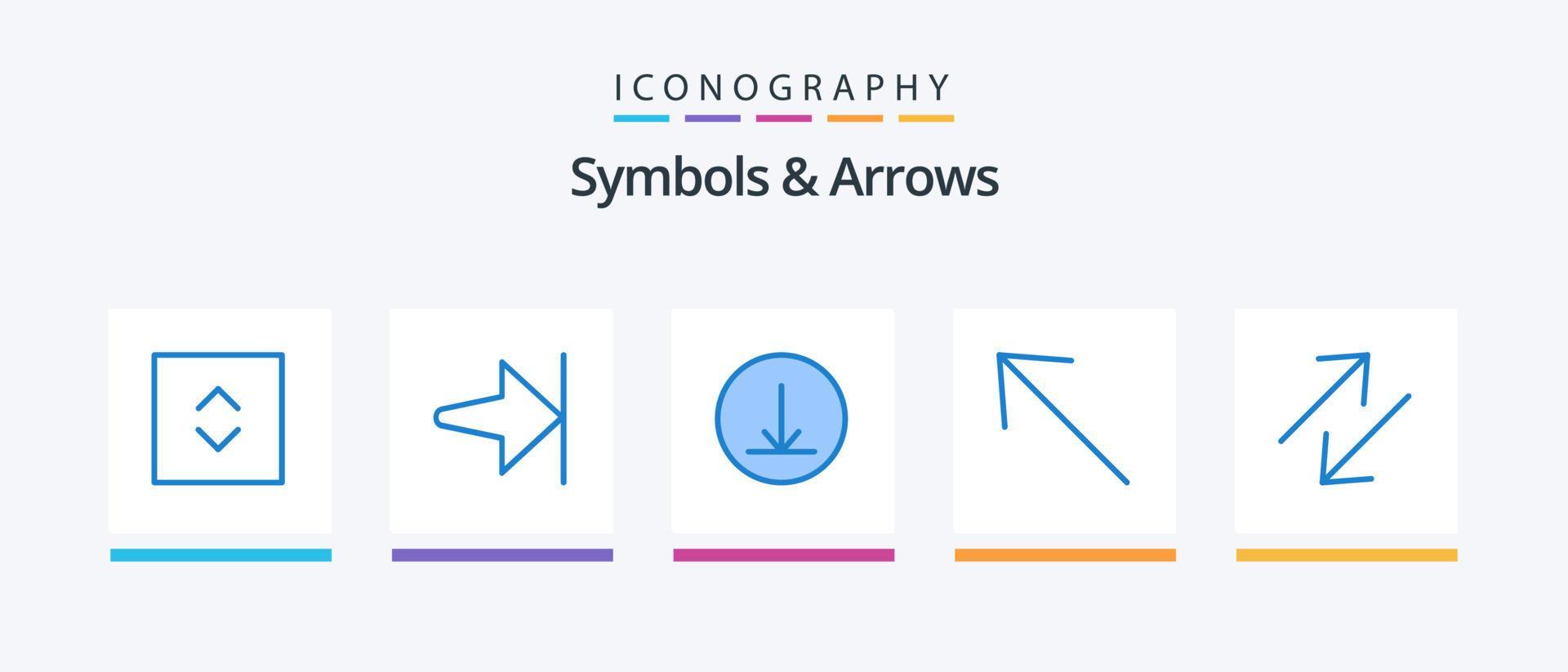 Symbols and Arrows Blue 5 Icon Pack Including . arrow. change. Creative Icons Design Stock Free