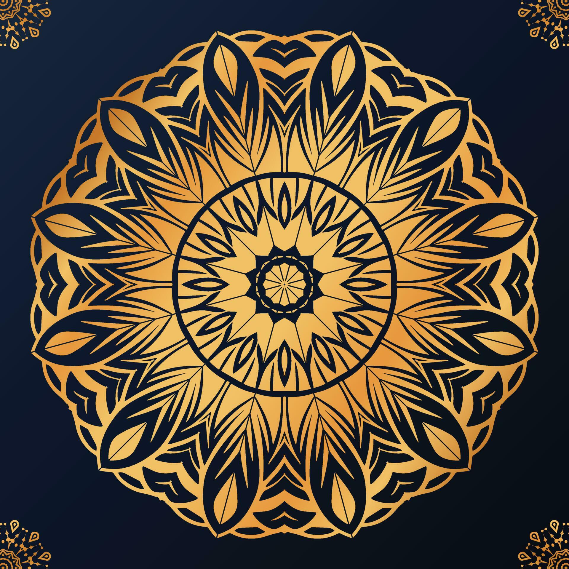 Vector flower luxury mandala background arabesque style Stock Free and Free SVG